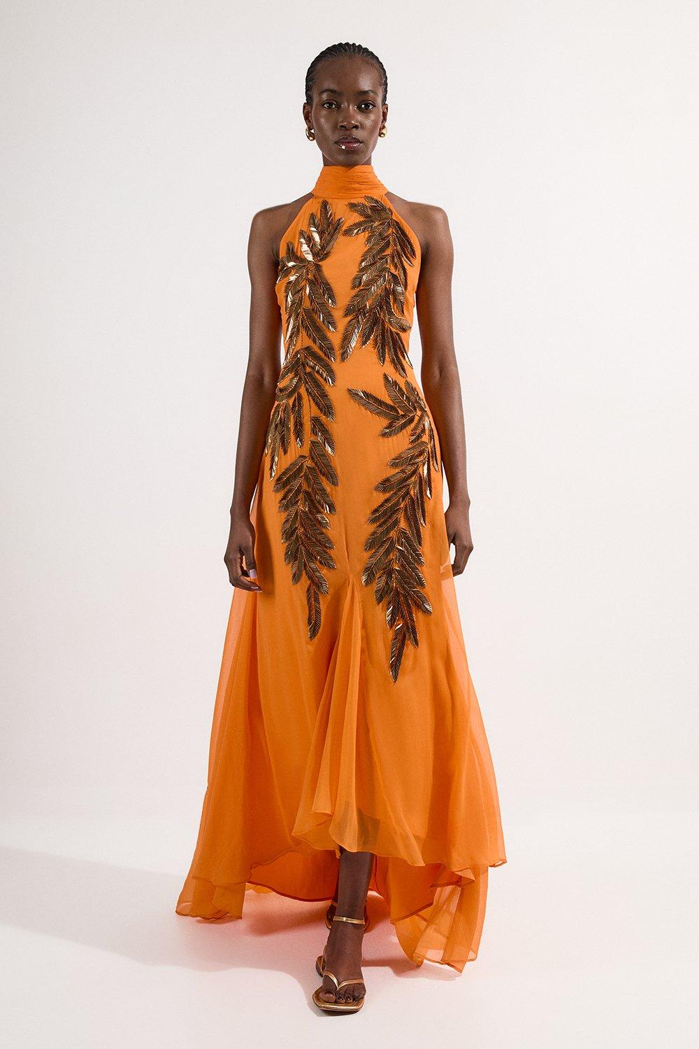 Cotton Woven Shirred Tiered Midi Dress | Karen Millen