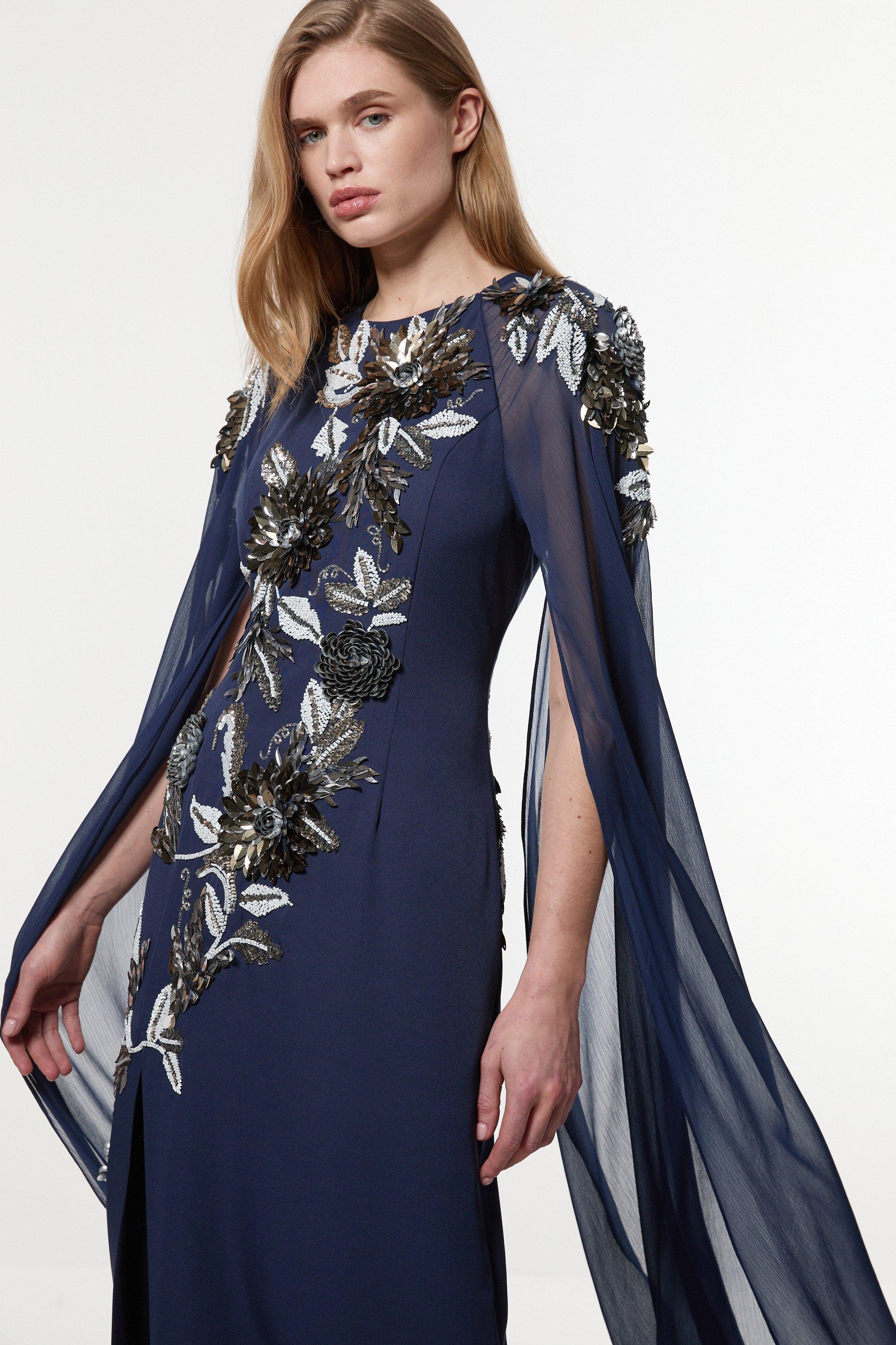 安心追跡【KAREN MILLEN】フレア カラーブロック ミダクシドレス Midaxi Dresses | Karen Millen US