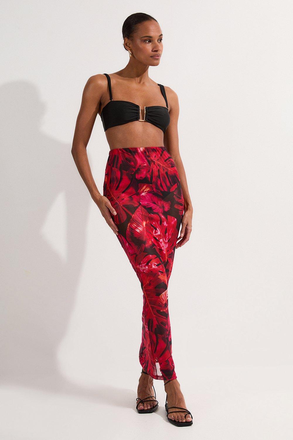 Beach Cotton Eyelet Maxi Skirt And Top Two-Piece | Karen Millen