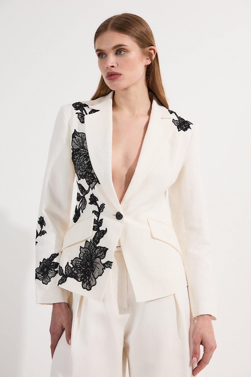 Viscose Satin Back Crepe Cape Sleeve Notch Neck Jacket