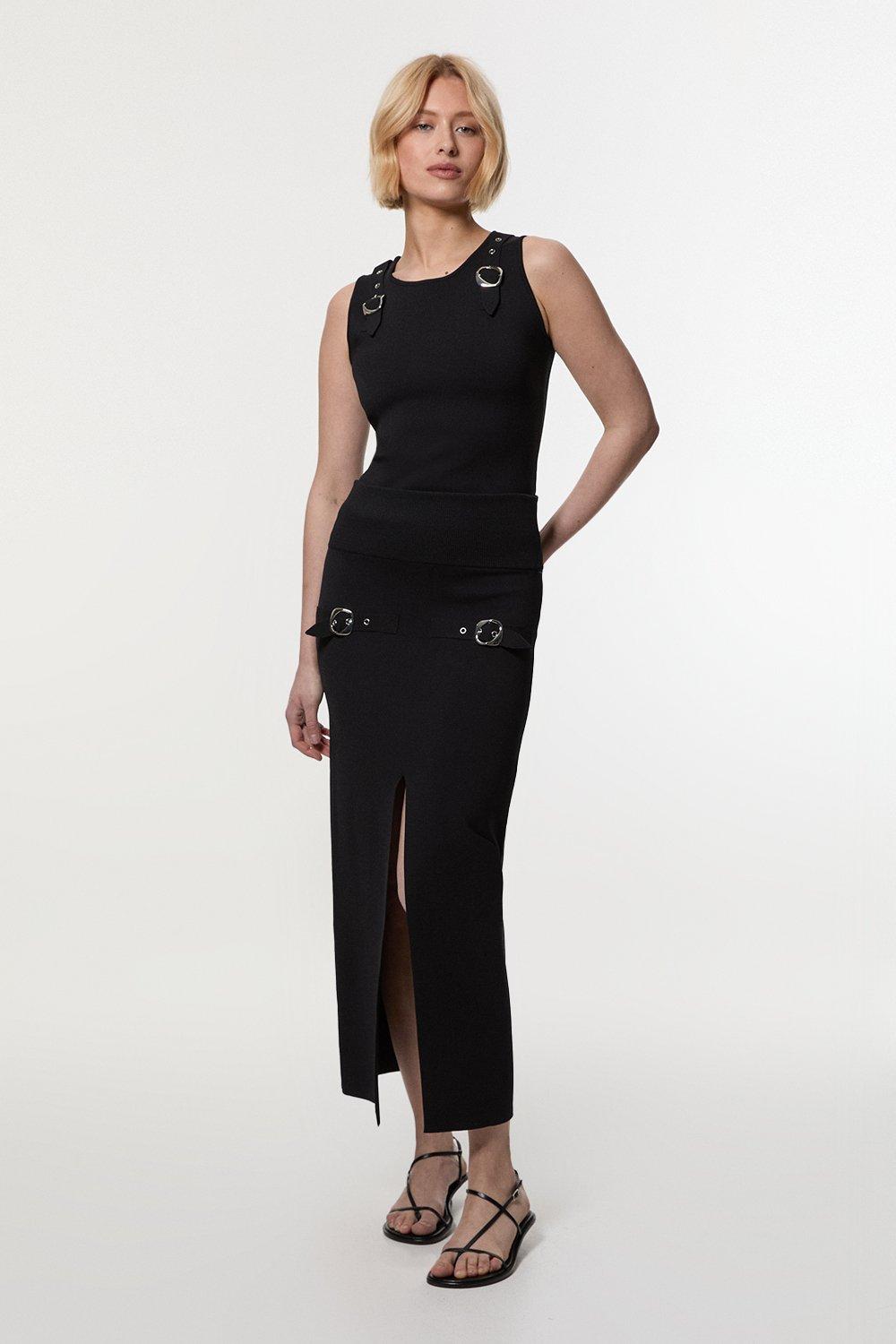 Fringe And Beaded Woven Skirt | Karen Millen