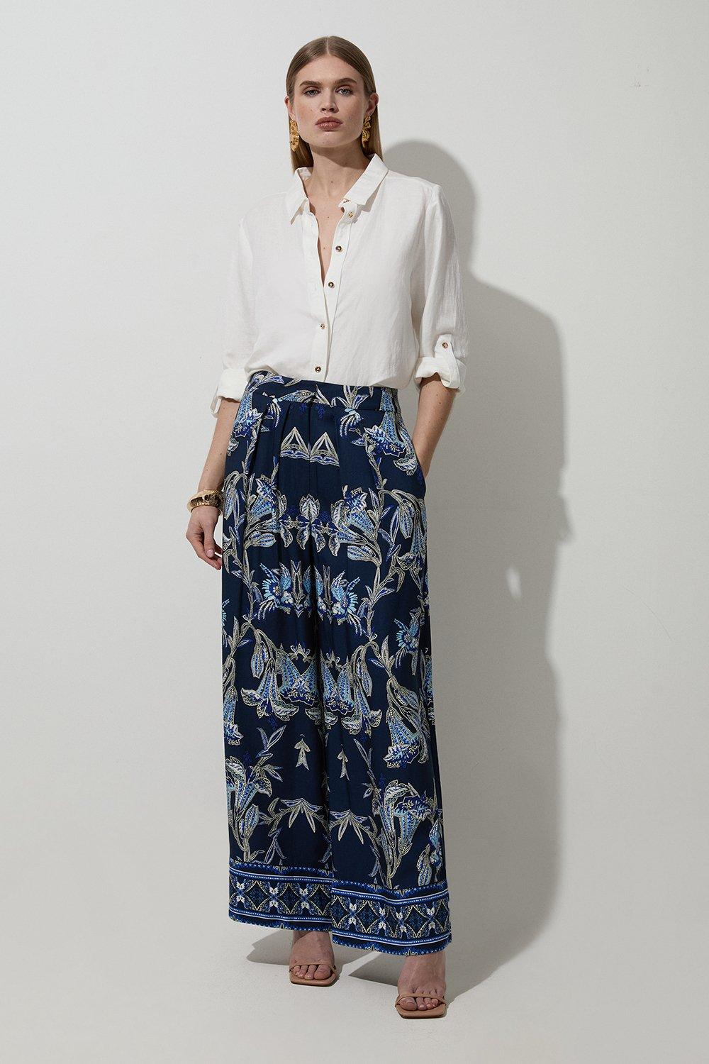 Tailored Cropped Straight Leg Darted Pants | Karen Millen