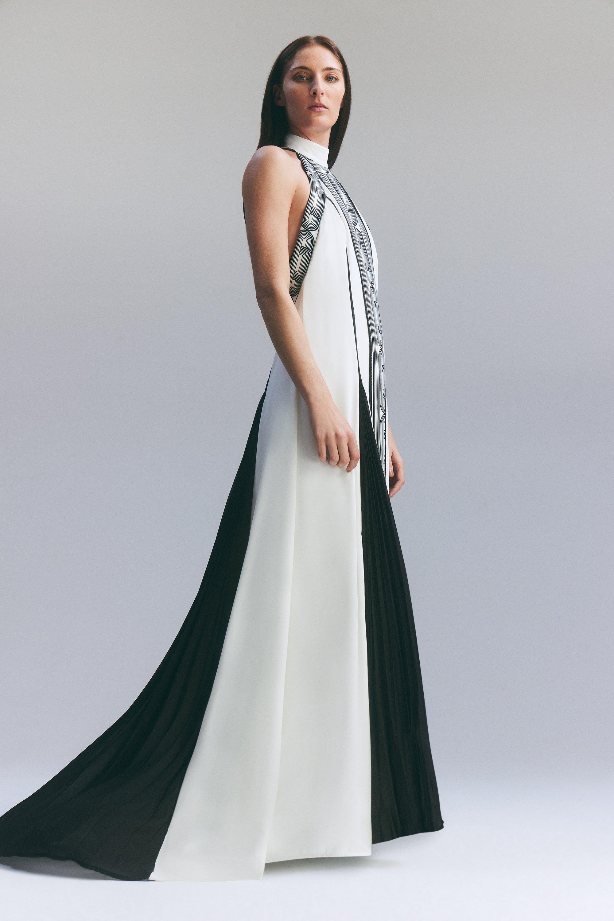 Crystal Embellished Bow Detail Woven Maxi Dress | Karen Millen