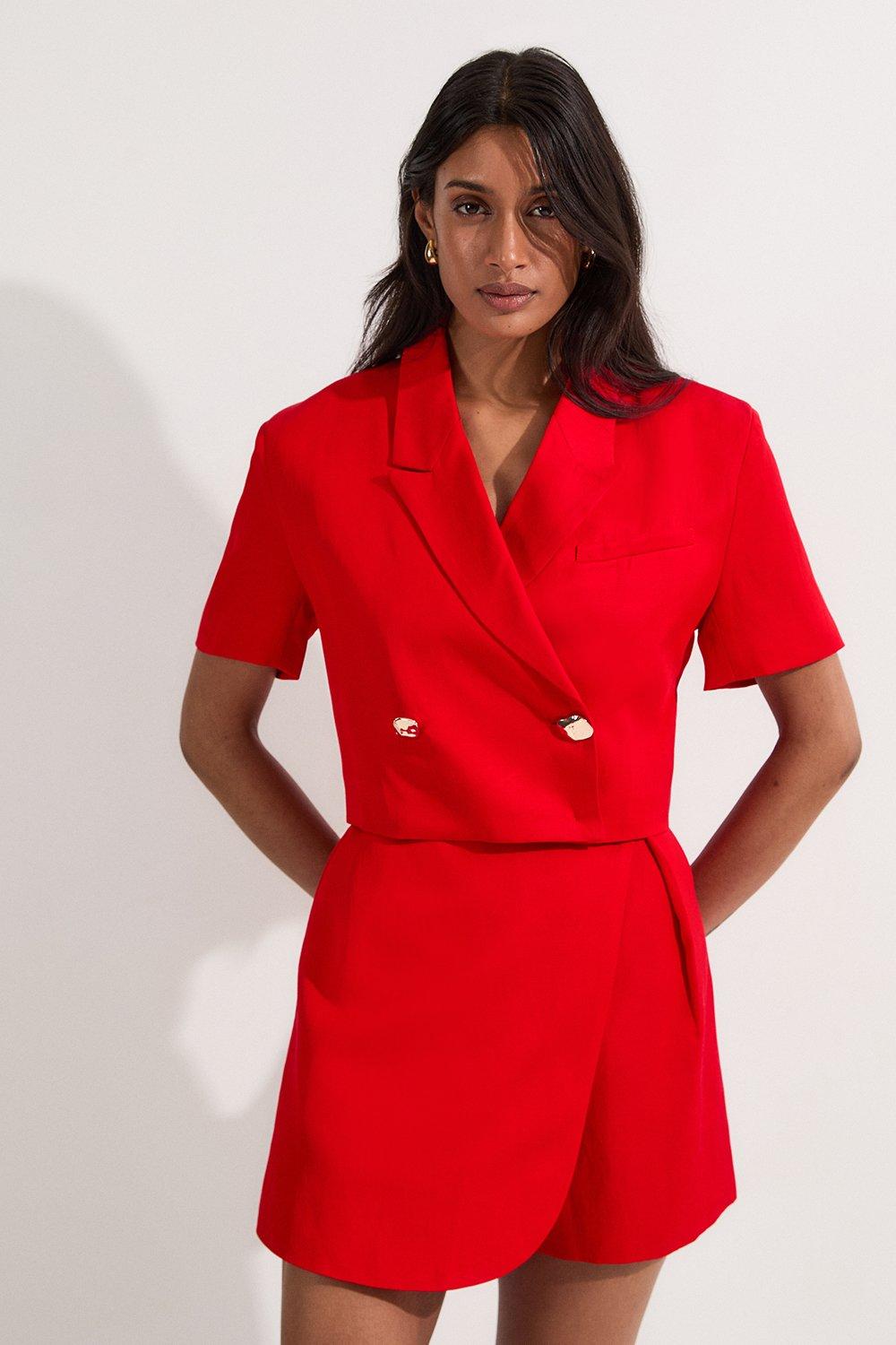 Studded Frill Bandage Knit Jacket | Karen Millen