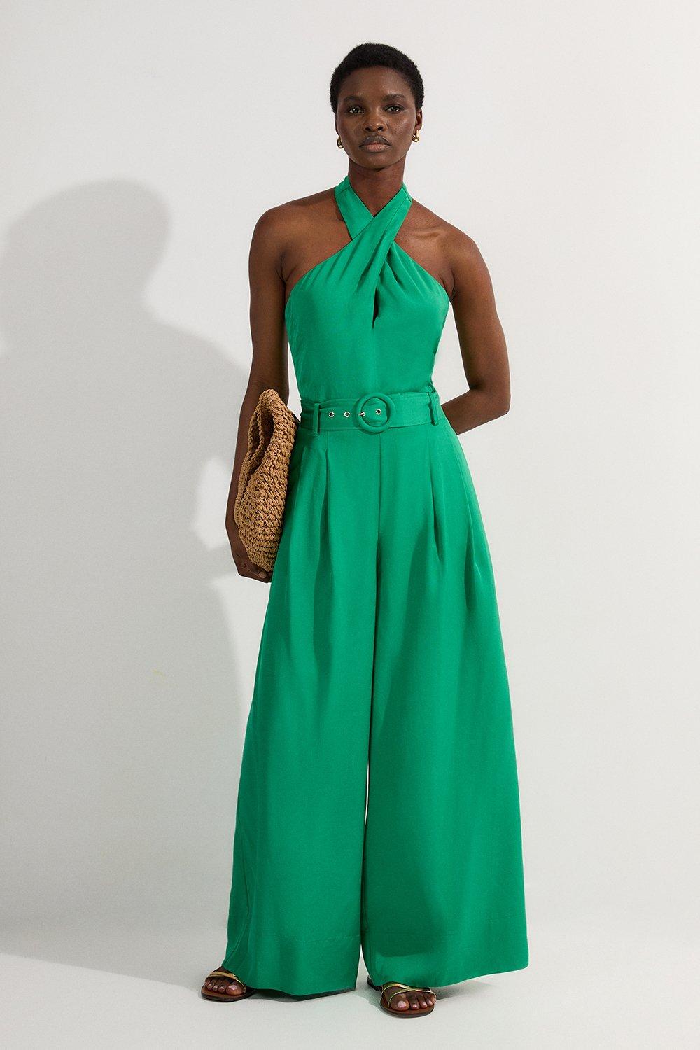 【OVERDUE FLAIR25SS★TAILORED PLEATS JUMPSUIT★韓国商品 Overlay Flare Maxi Jumpsuit | Love, Bonito US