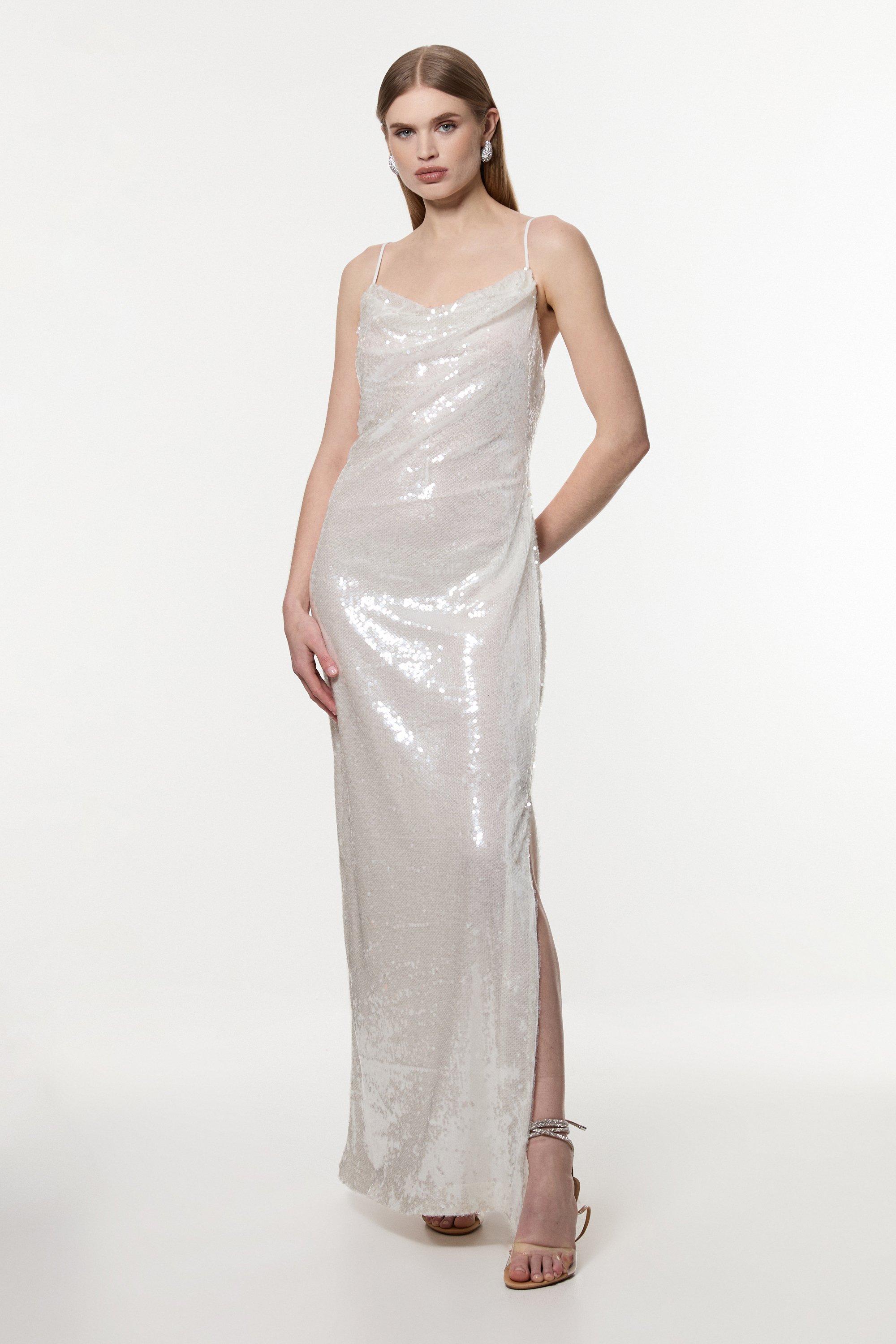 Petite Viscose Linen Woven Tiered Halter Maxi Dress | Karen