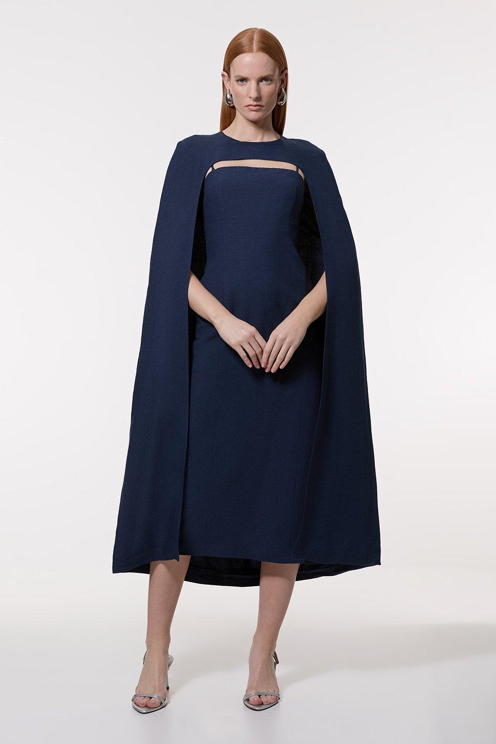 KAREN MILLEN* フローラル オーガンジーミディシャツドレス Plus Size Floral Organdie Woven Midi Shirt Dress | Karen Millen
