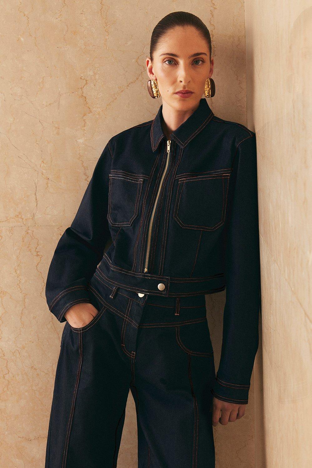 YOKE(ヨーク)｜【MEN】DENIM FRONT ZIP ブルゾン/インディゴ の