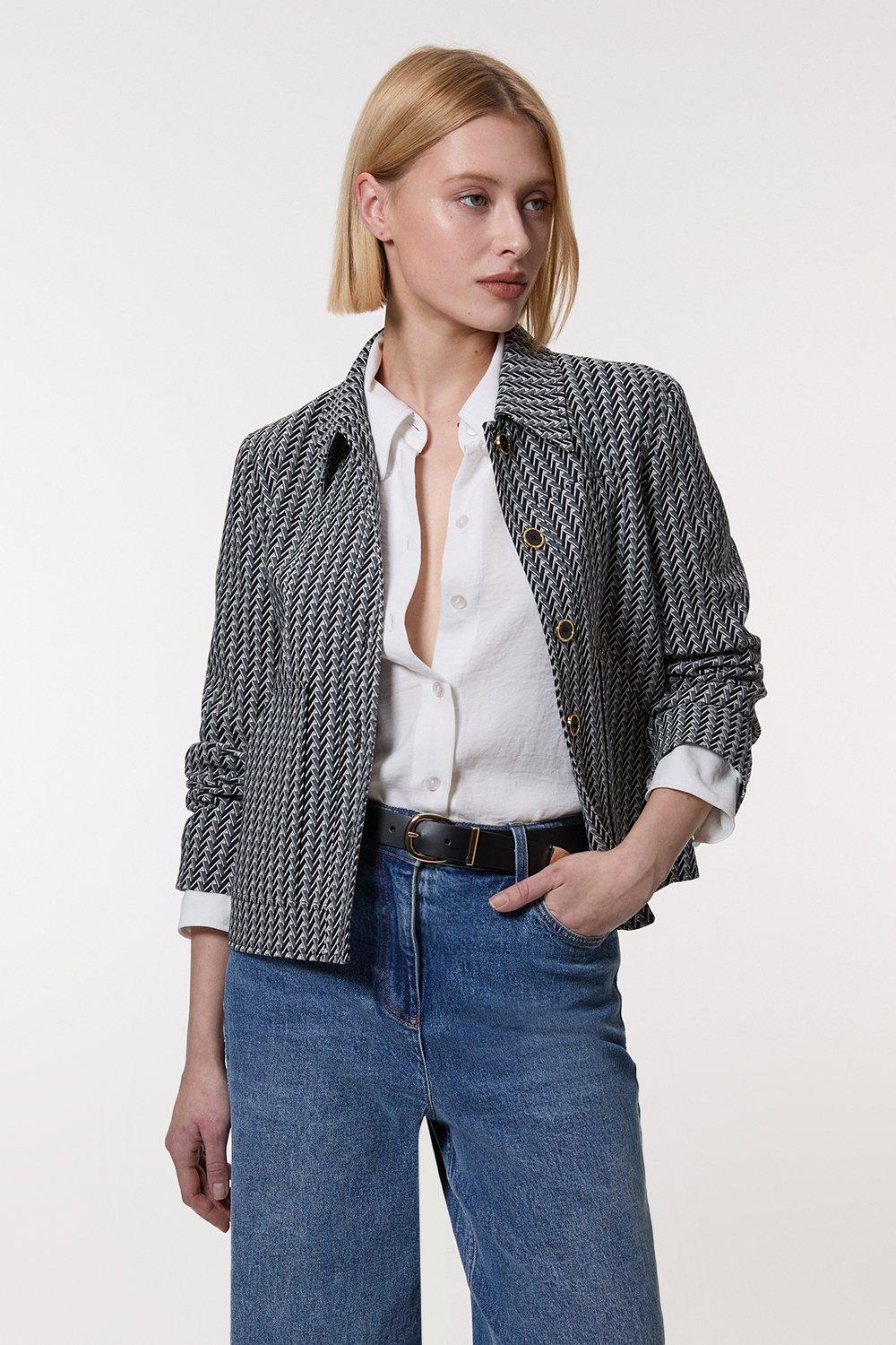 Plus Size Italian Stretch Velvet Blazer Jacket | Karen Millen Plus Size Italian Stretch Velvet Blazer Jacket | Karen Millen