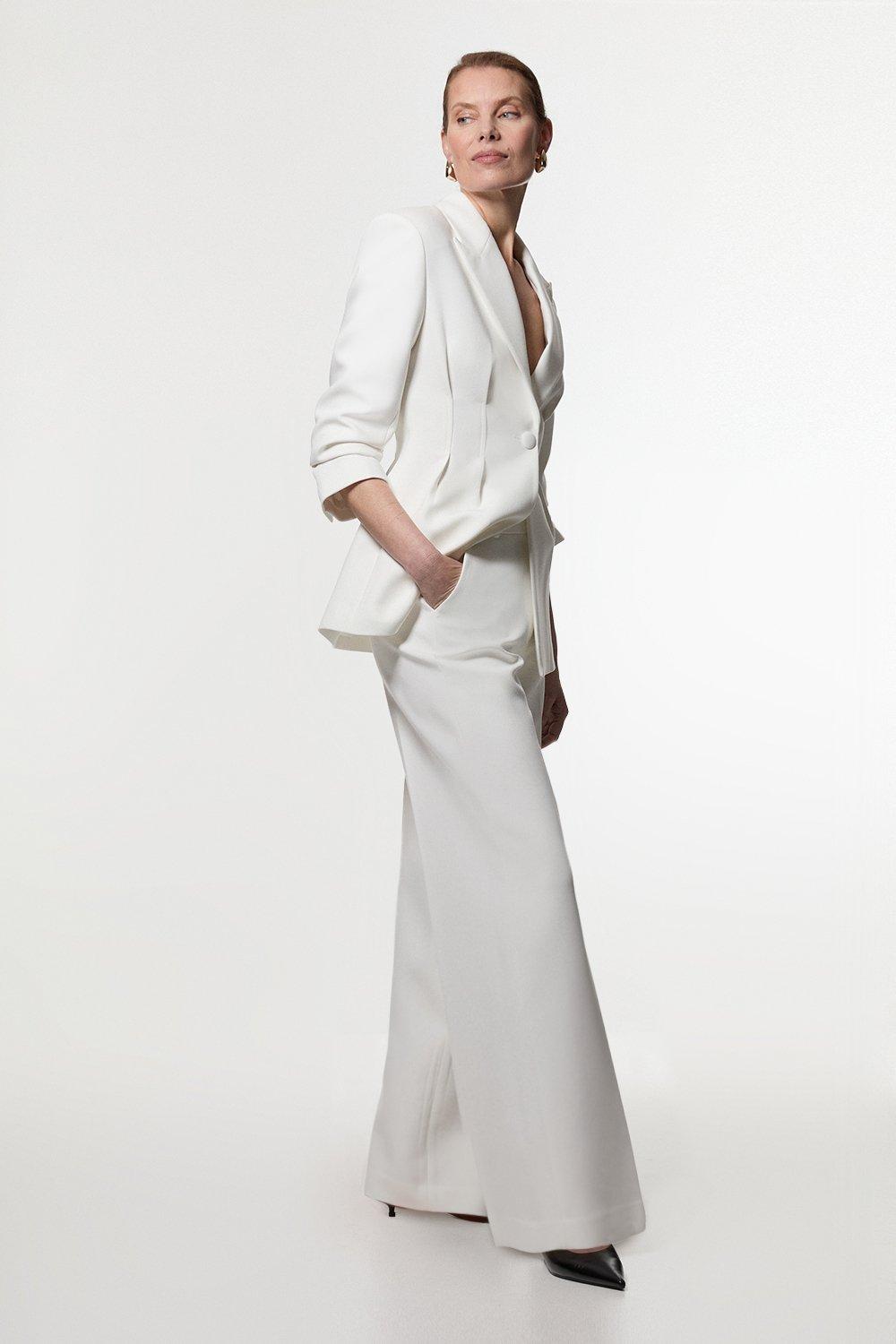 全国送料無料ギフト Leg Wide Waist High Stretch Compact Pants Millen Karen | パンツ