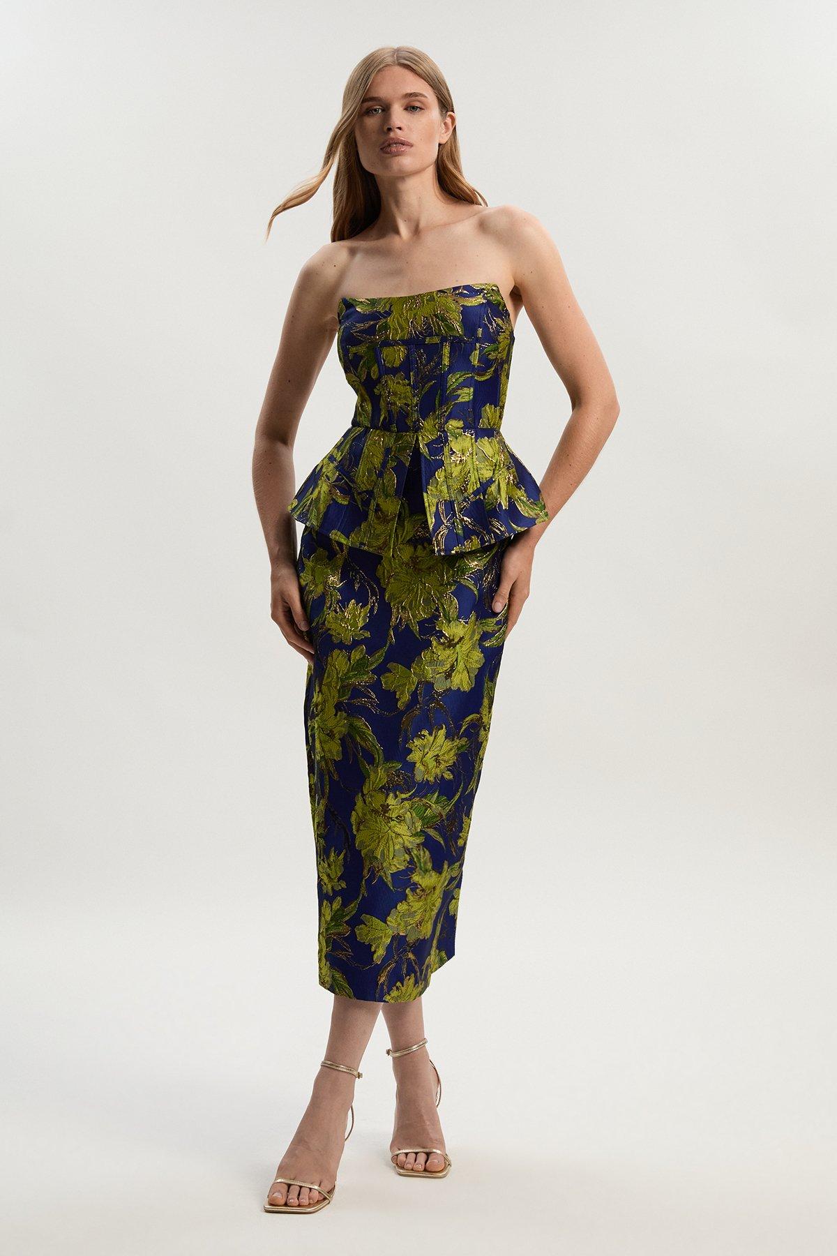 Petite Soft Tailored Color Block Dress | Karen Millen