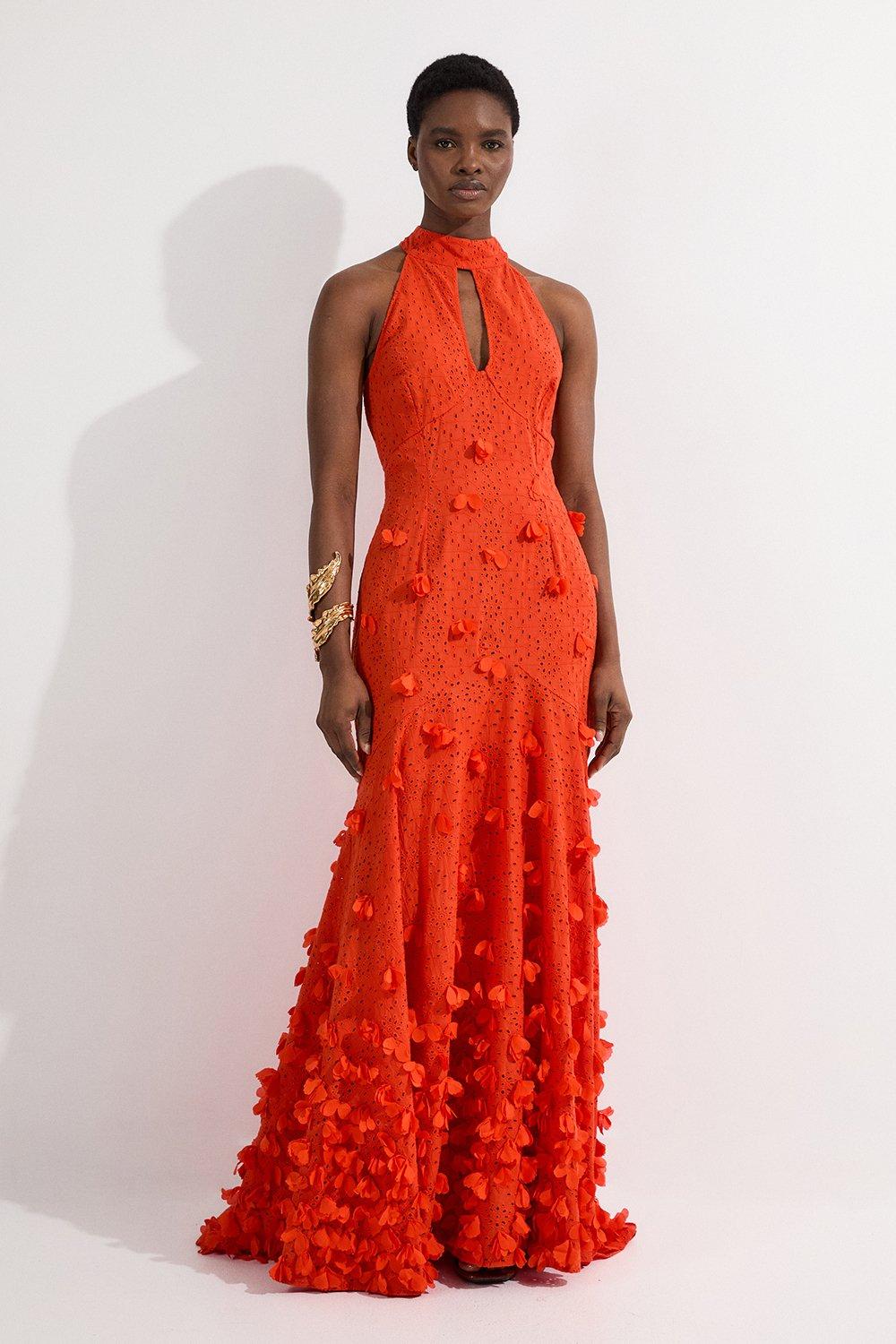 Ombre Print Jersey Sleeveless Midi Dress | Karen Millen