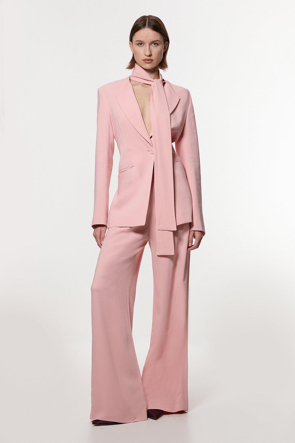 Lydia Millen Compact Stretch Grosgrain Detail Tailored Wide