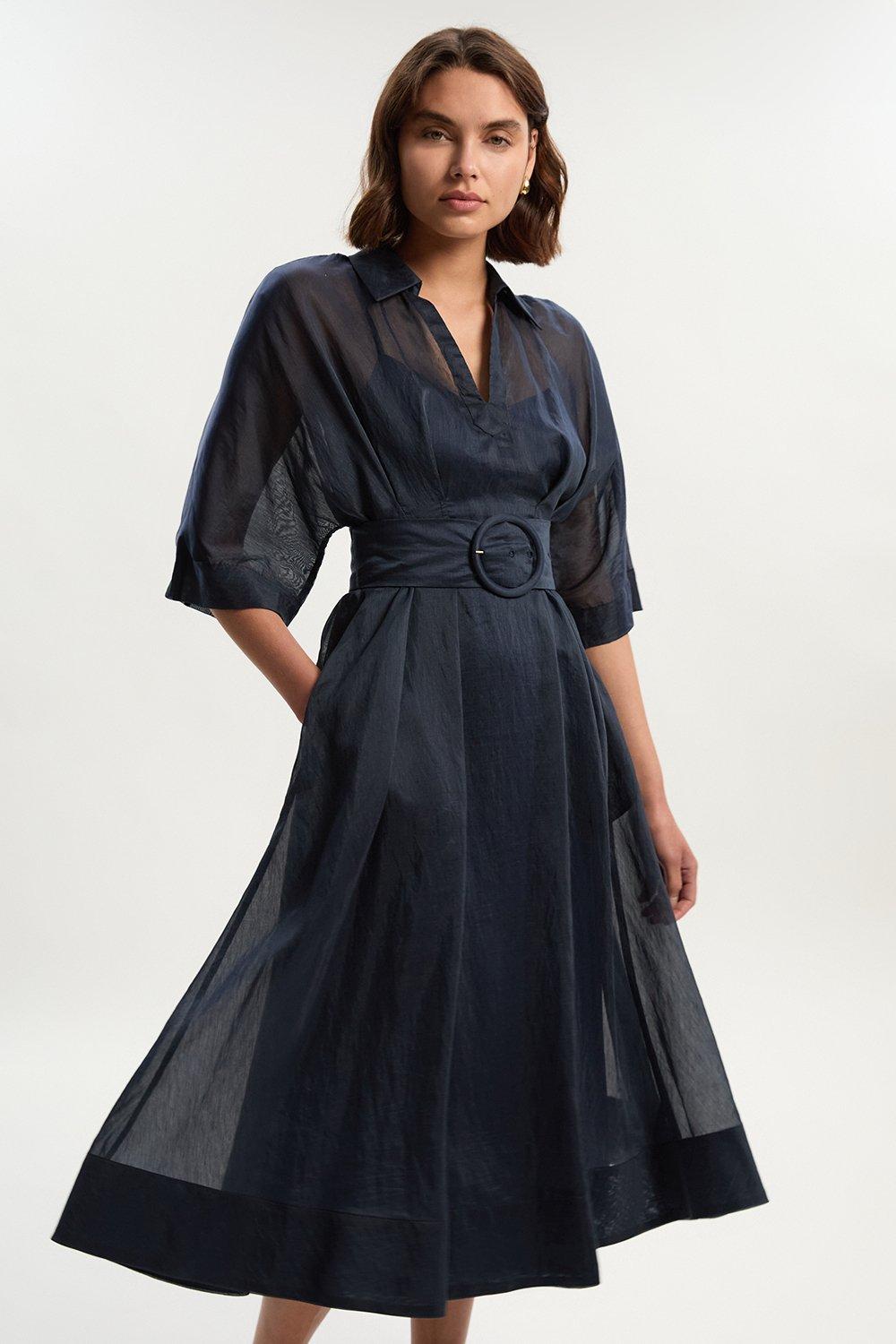OOTO Lace Mix Slip Maxi Dress | Karen Millen