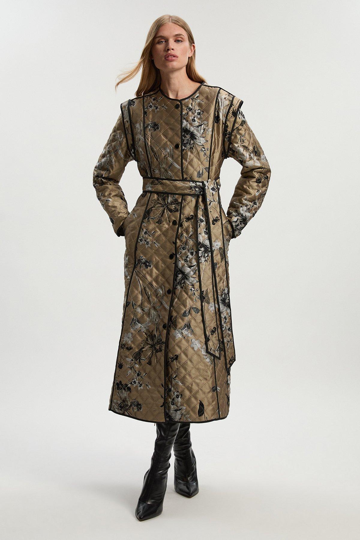 【Karen Millen】プレミアムイタリアンウール混ミリタリーコート Italian Wool Military Coat | Karen Millen