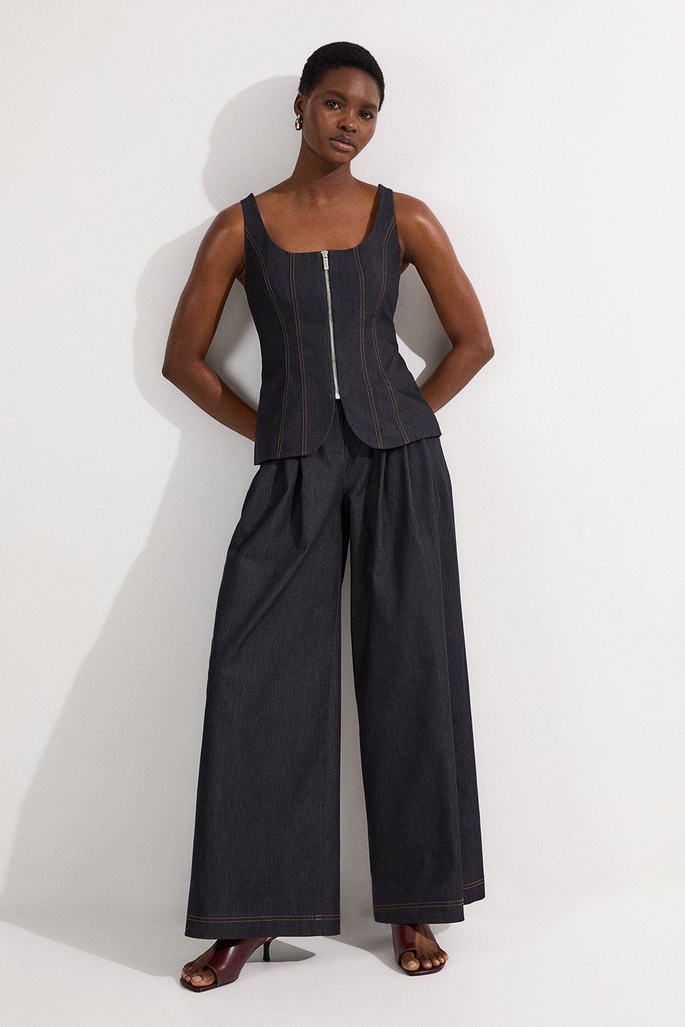 Petite Summer Botanical Halterneck Jumpsuit | Karen Millen