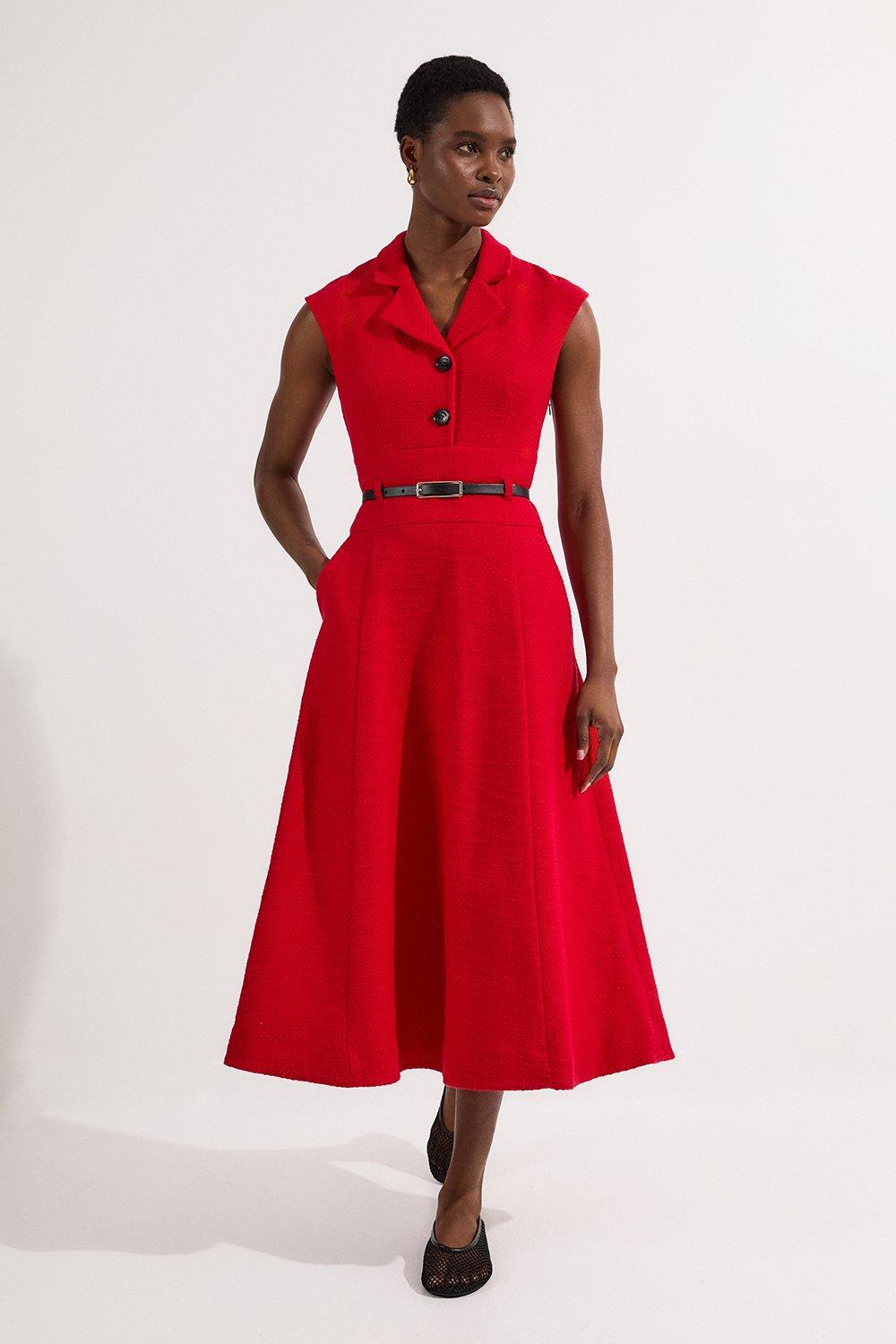 安心追跡【KAREN MILLEN】フローラル リネン シャツドレス Premium Viscose Satin Long Sleeve Belted Shirt Maxi Dress