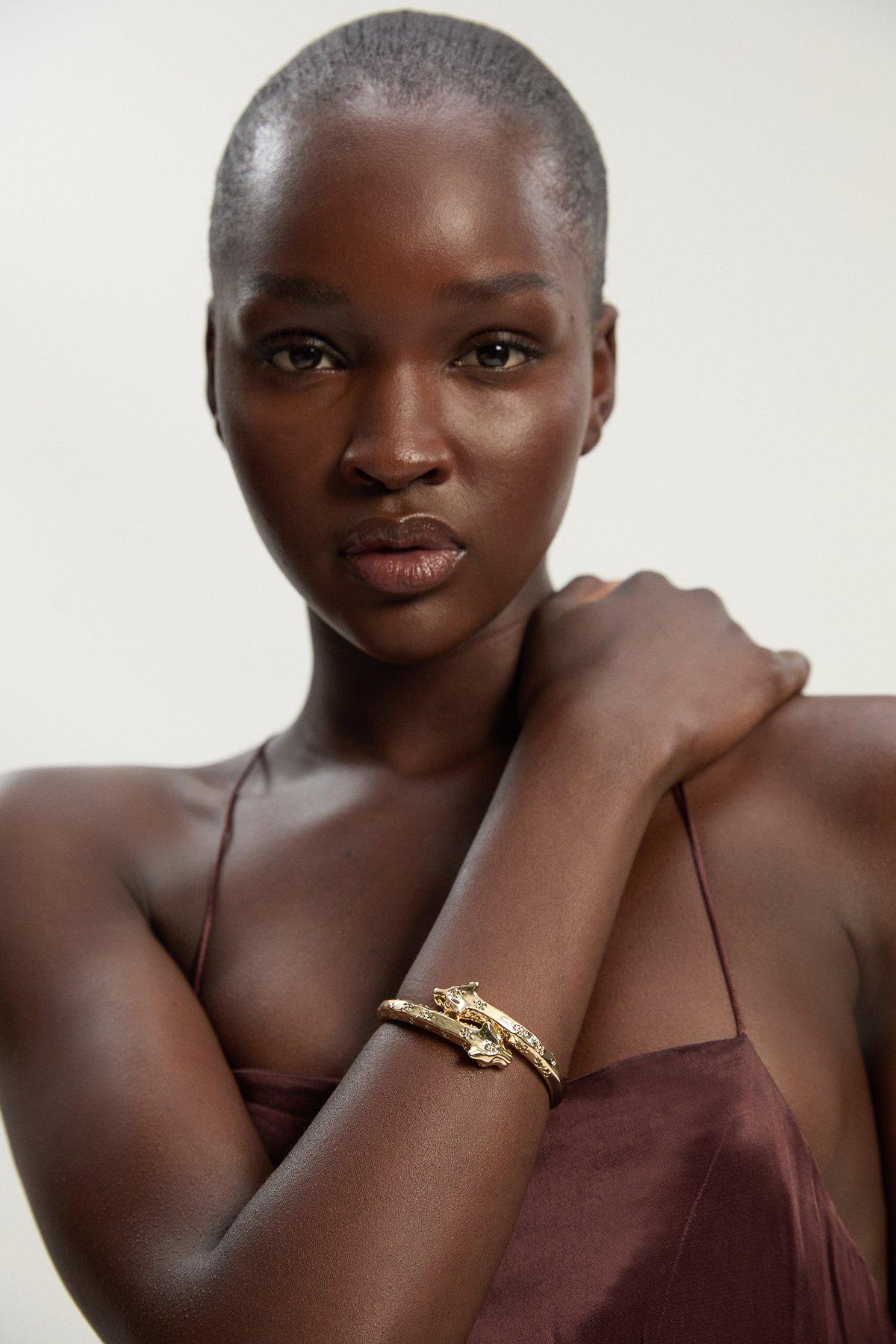 Metal Flower Arm Cuff | Karen Millen