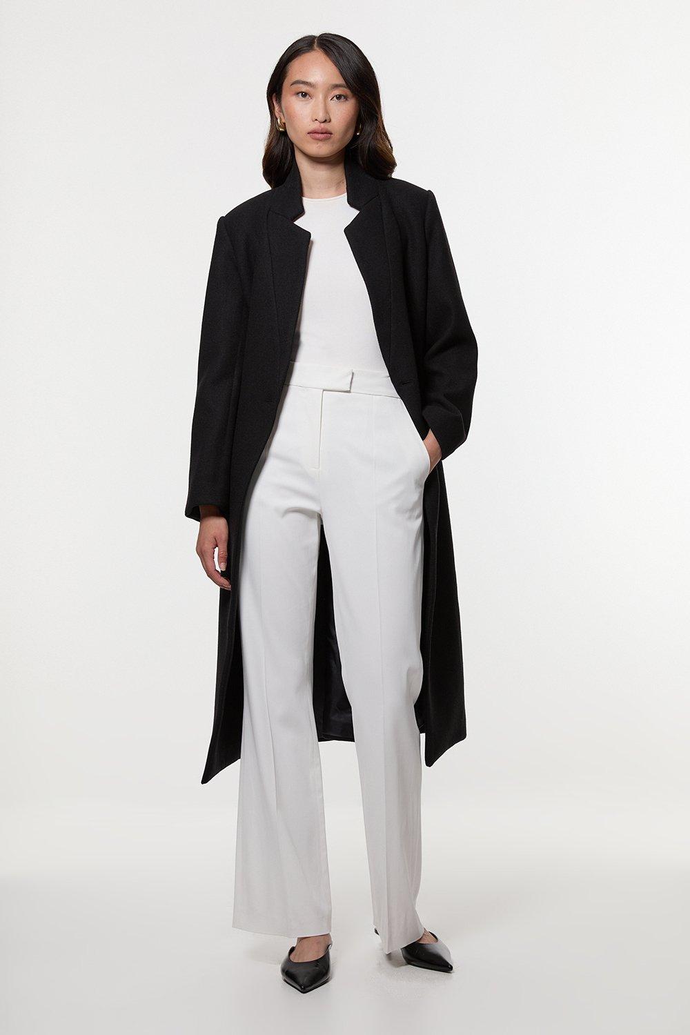 Milly Wool-Blend Single-Breasted Coat | Saks Fifth Avenue