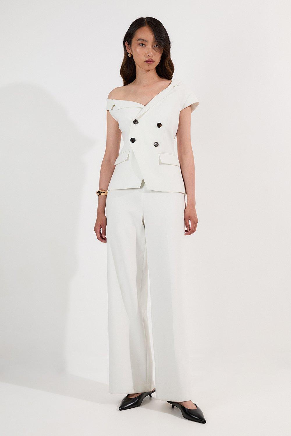 Plus Size Linen Notch Neck Belted Jumpsuit | Karen Millen