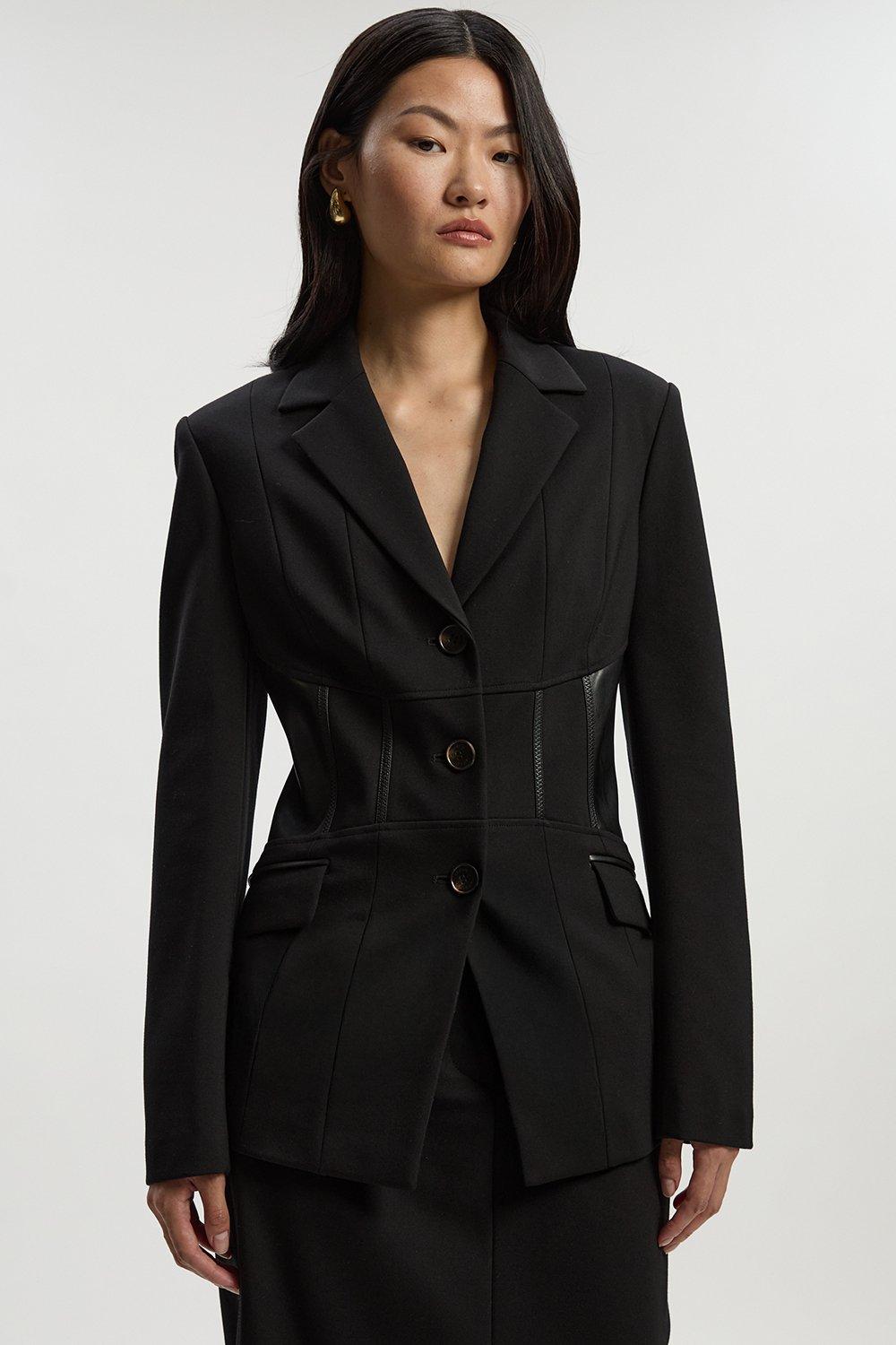 Tailored Short Sleeve Blazer Jacket | Karen Millen