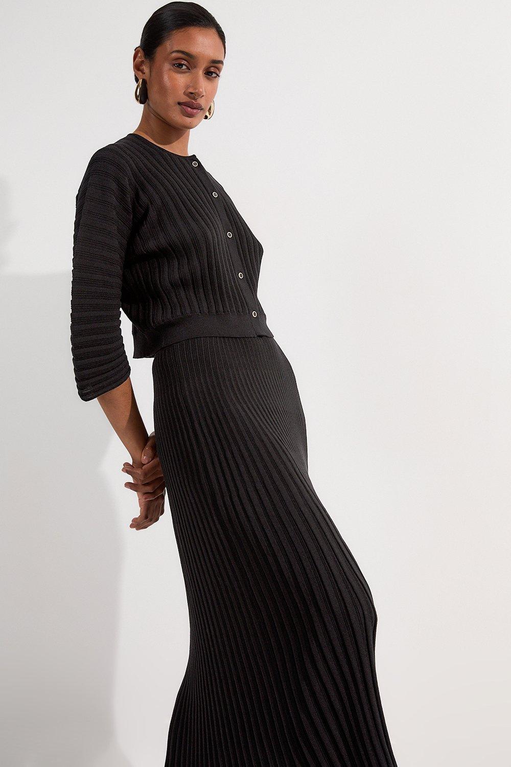 【KAREN MILLEN】タフタ チェック リボン テーラード マキシ Mono Fluid Stripe Cotton Mix Woven Maxi Halter Dress | Karen