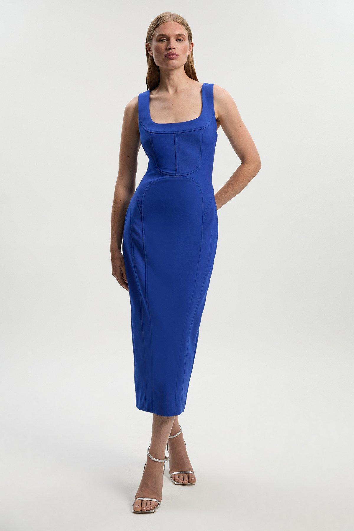日本未入荷★Karen Millen Vネックセットアップ Bandage Figure Form Zip Detail Chiffon Sleeve Knit Top