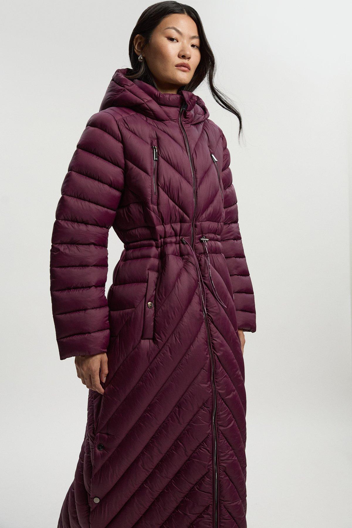 Lightweight Knee Length Packable Coat | Karen Millen