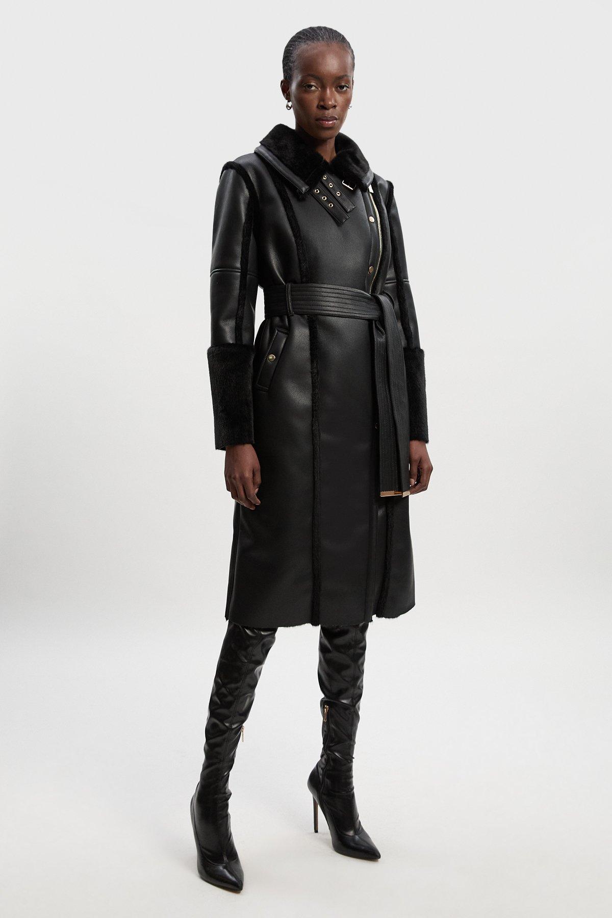 ジャケット・アウター Big Collar Belted Maxi Coat Big Collar Belted Maxi Coat