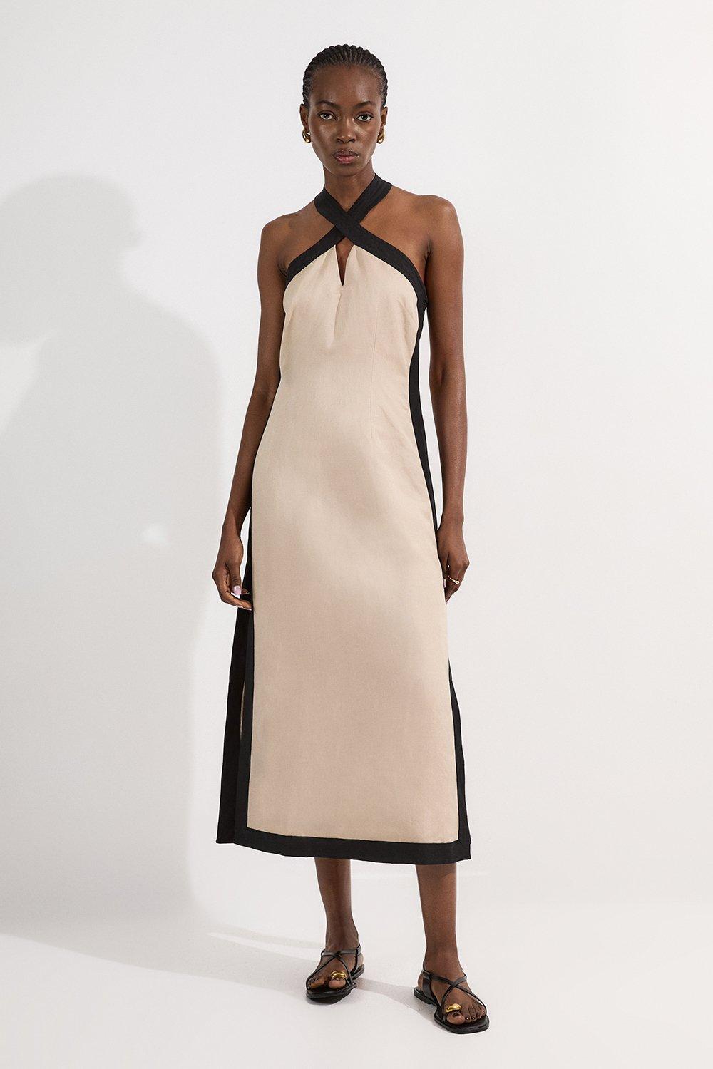 安心追跡【KAREN MILLEN】ウエスタン シャツスタイル ドレス Tailored Compact Stretch Belted Shirt Dress | Karen Millen