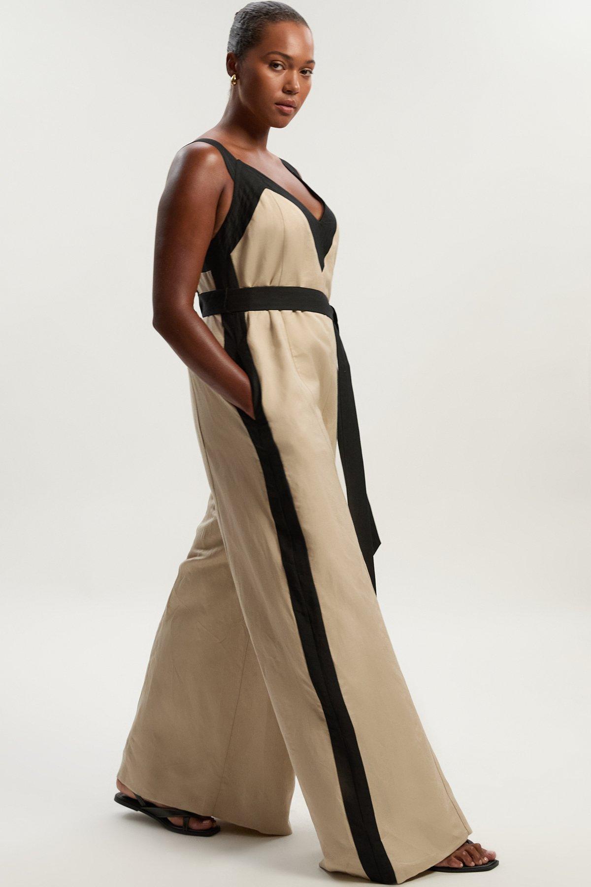 Fluid Tailored Wide Leg Jumpsuit | Karen Millen