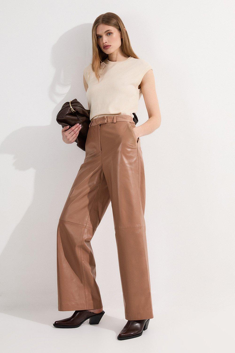 Tailored Wool Blend Wide Leg Pants | Karen Millen
