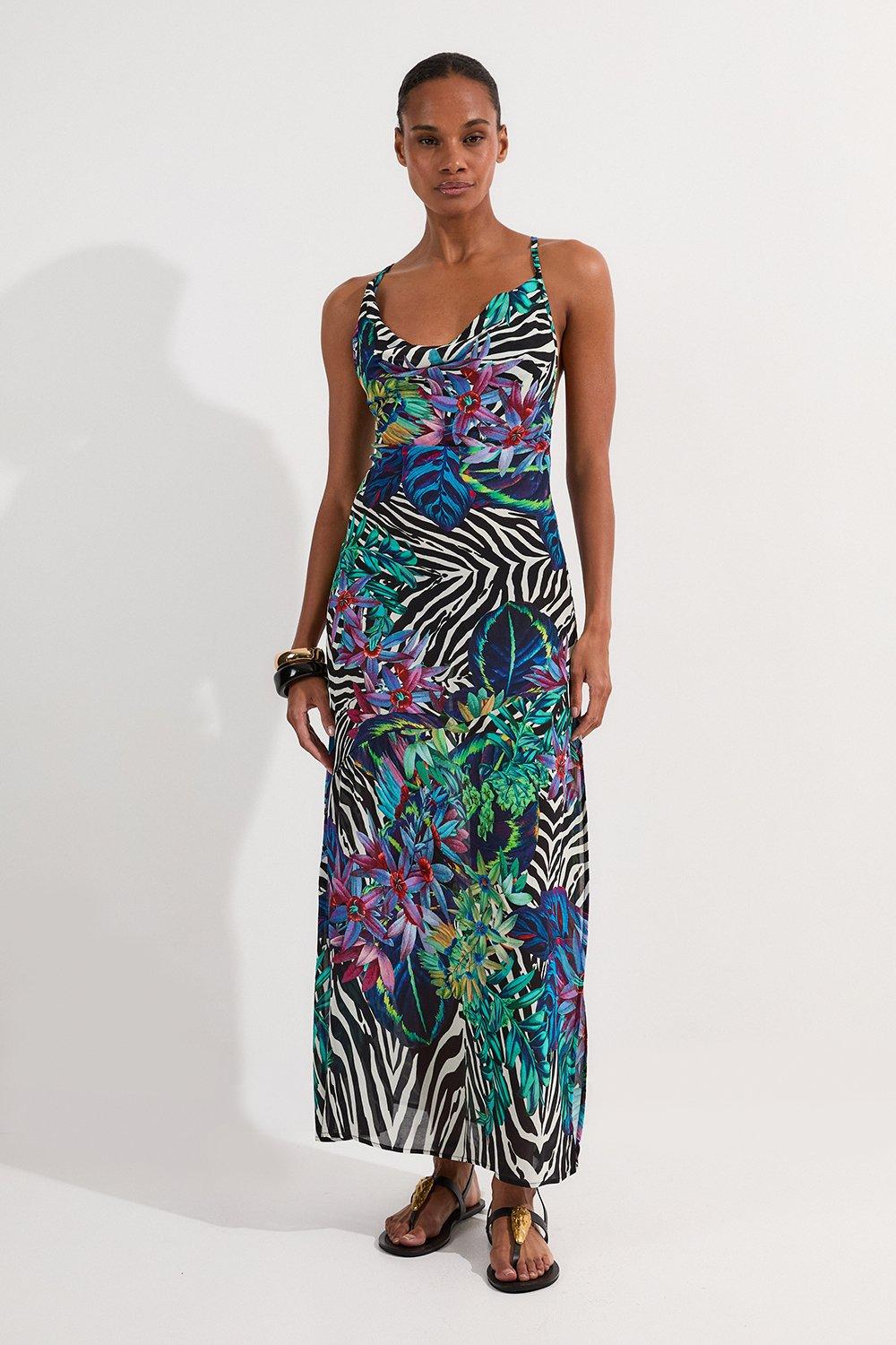 ★Karen Millen Baby Blueプロムストラッピー 魅惑的マキシ★ KAREN MILLEN Lydia Millen x Karen Millen - Taffeta One