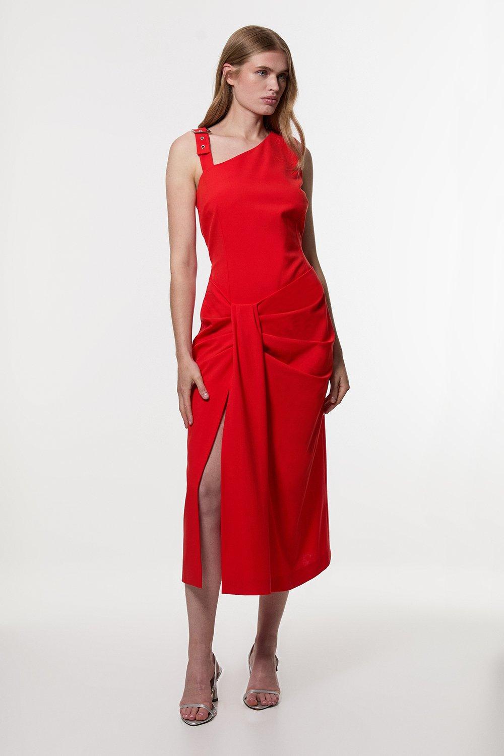 安心追跡【KAREN MILLEN】フローラル リネン シャツドレス Premium Viscose Satin Long Sleeve Belted Shirt Maxi Dress