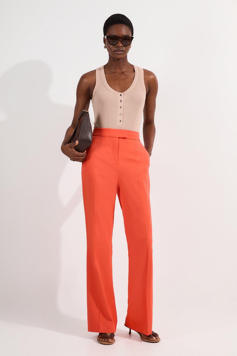 Lydia Millen Compact Stretch Grosgrain Detail Tailored Wide