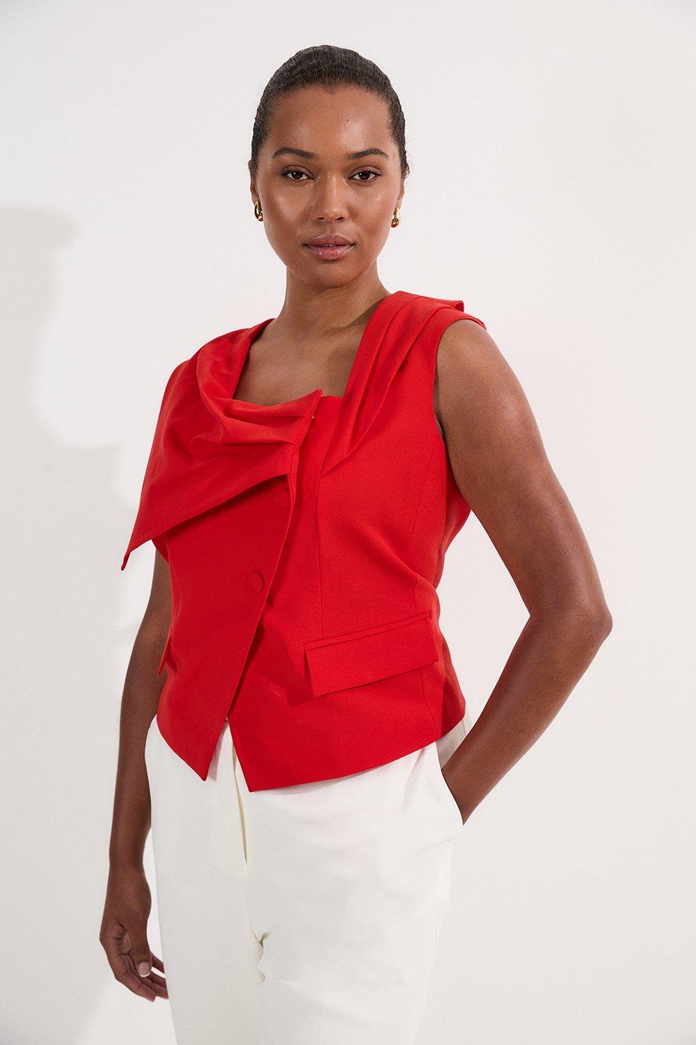 Plus Size Viscose Blend Knit Peplum Jacket | Karen Millen