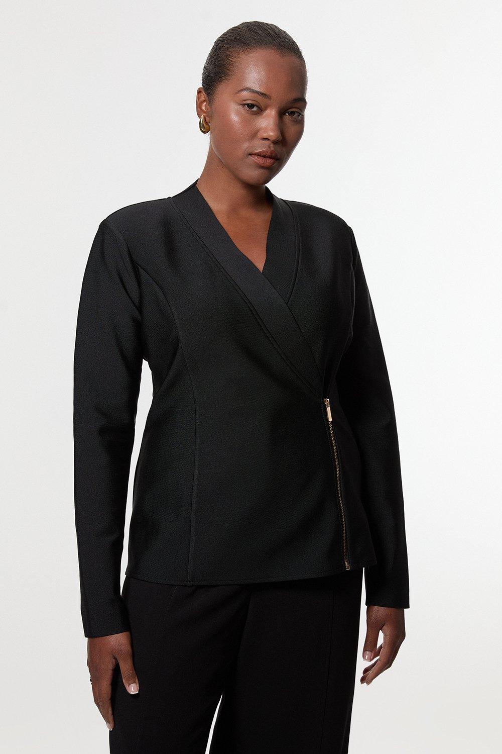 Figure Form Bandage Embellished Knit Jacket | Karen Millen