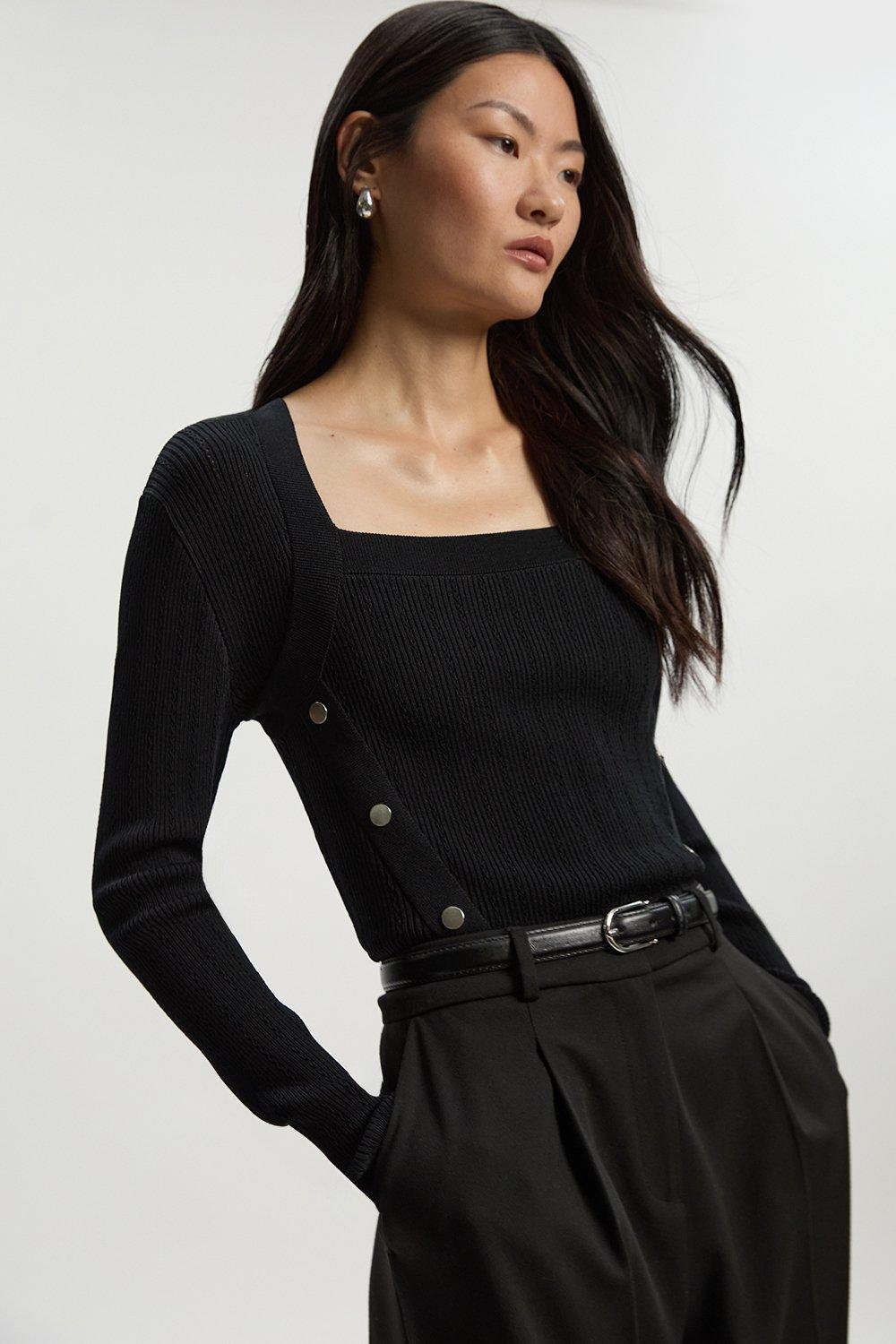Meer. 新品完売　NECK SLIT SHEER TOP /BLK meer. NECK SLIT SHEER TOP(BLK) - メルカリ