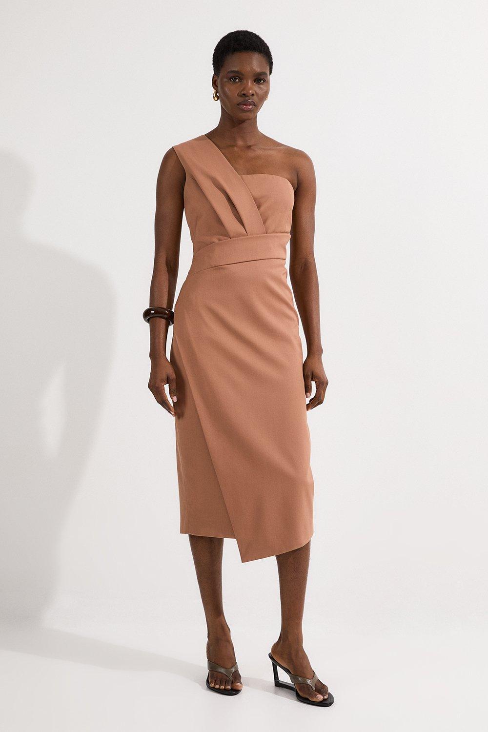 【Karen Millen】ストレッチ ビスコース ケープ ペンシル ドレス Karen Millen】ストレッチ ビスコース ケープ ペンシル ドレス