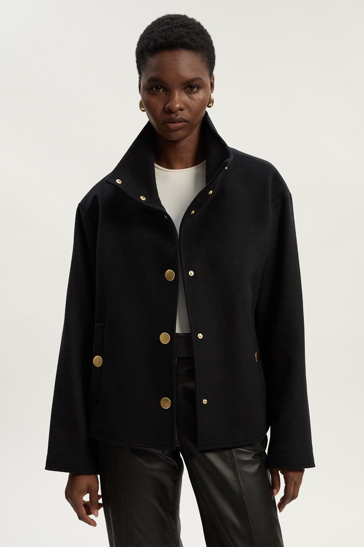 【美品】semoh” Italian Wool Old Coat Black” 3641a9d48b81bba475b71f743352e4