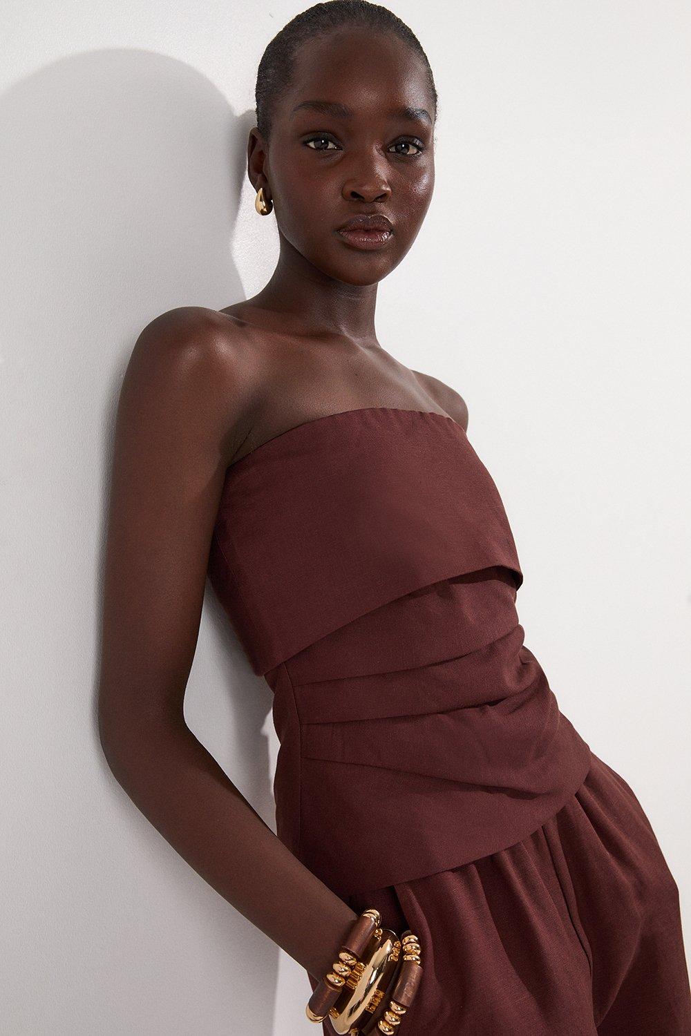 Leather Belted Corset Top | Karen Millen