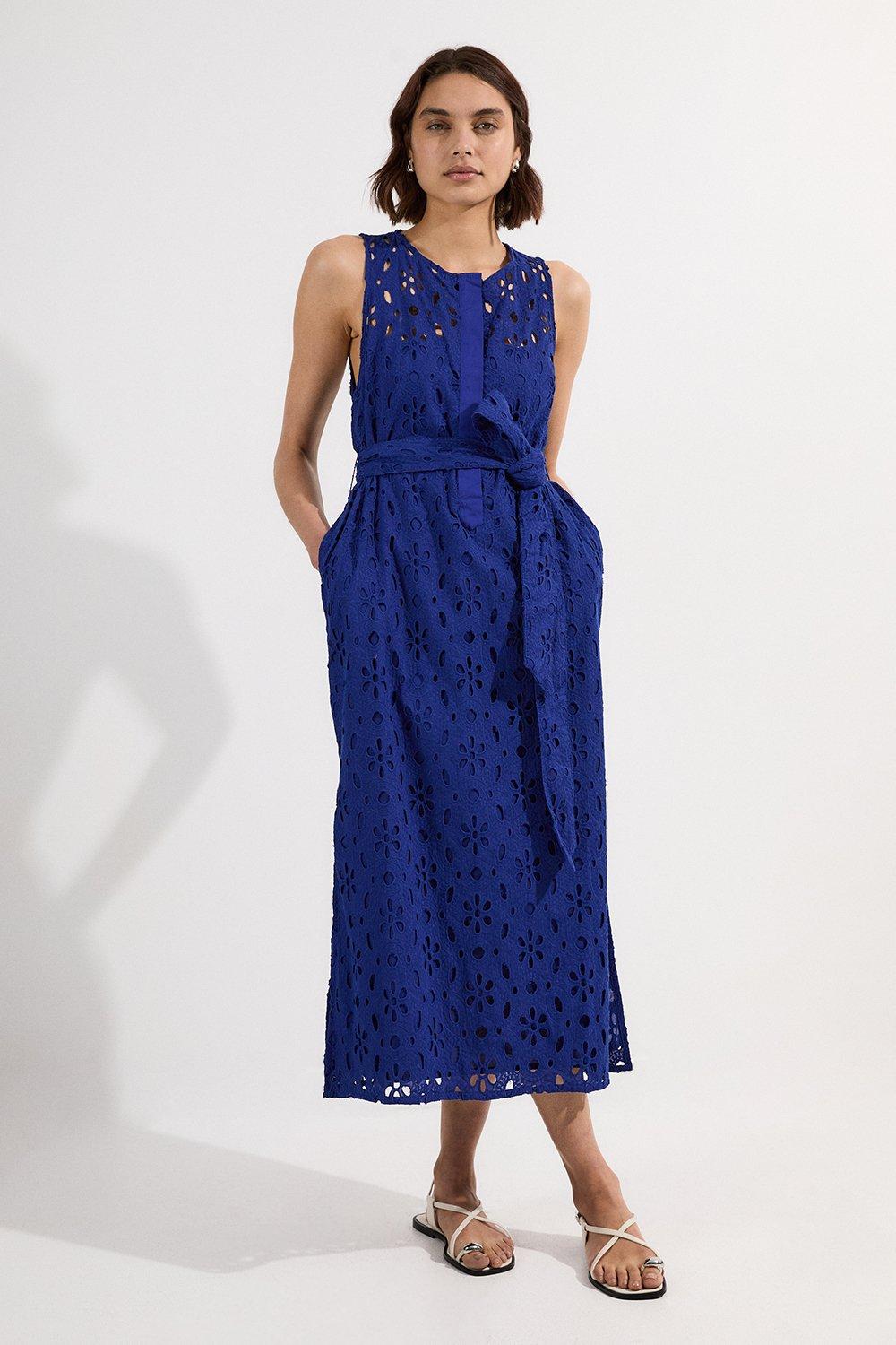 Plus Size Figure Form Stretch Woven Cut Out Midi | Karen Millen