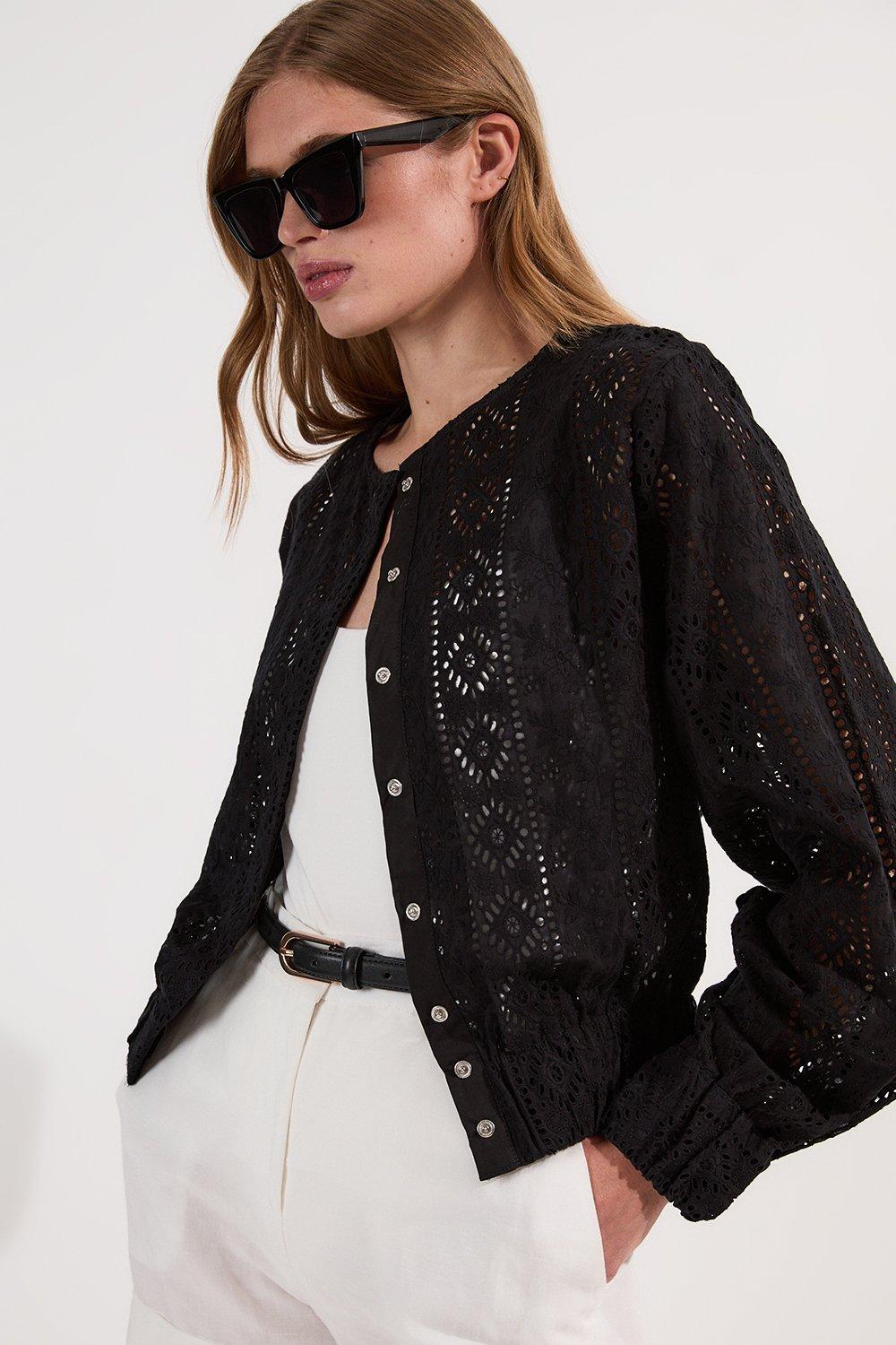 日本未入荷★Karen Millen 襟付き無地テーラードジャケット Washed Leather Zip Back Bomber Jacket | Karen Millen