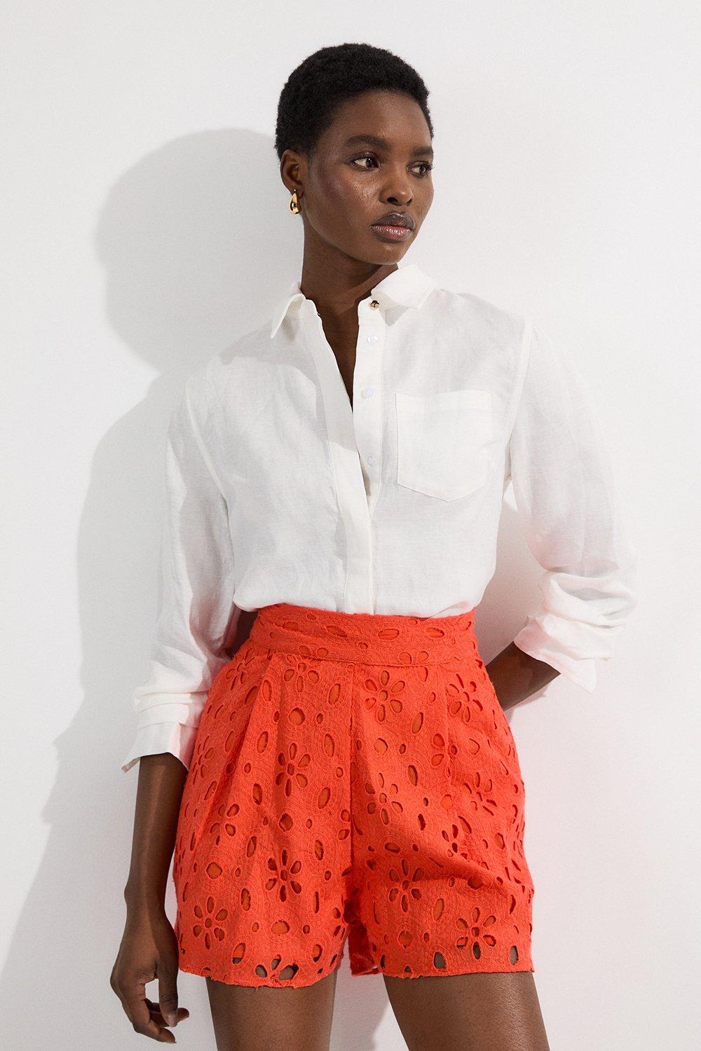 ★Karen Millen★ コットンハイウエストウーブンシティショート Cotton Sateen Woven Cargo Short Sleeve Shirt Midi Dress