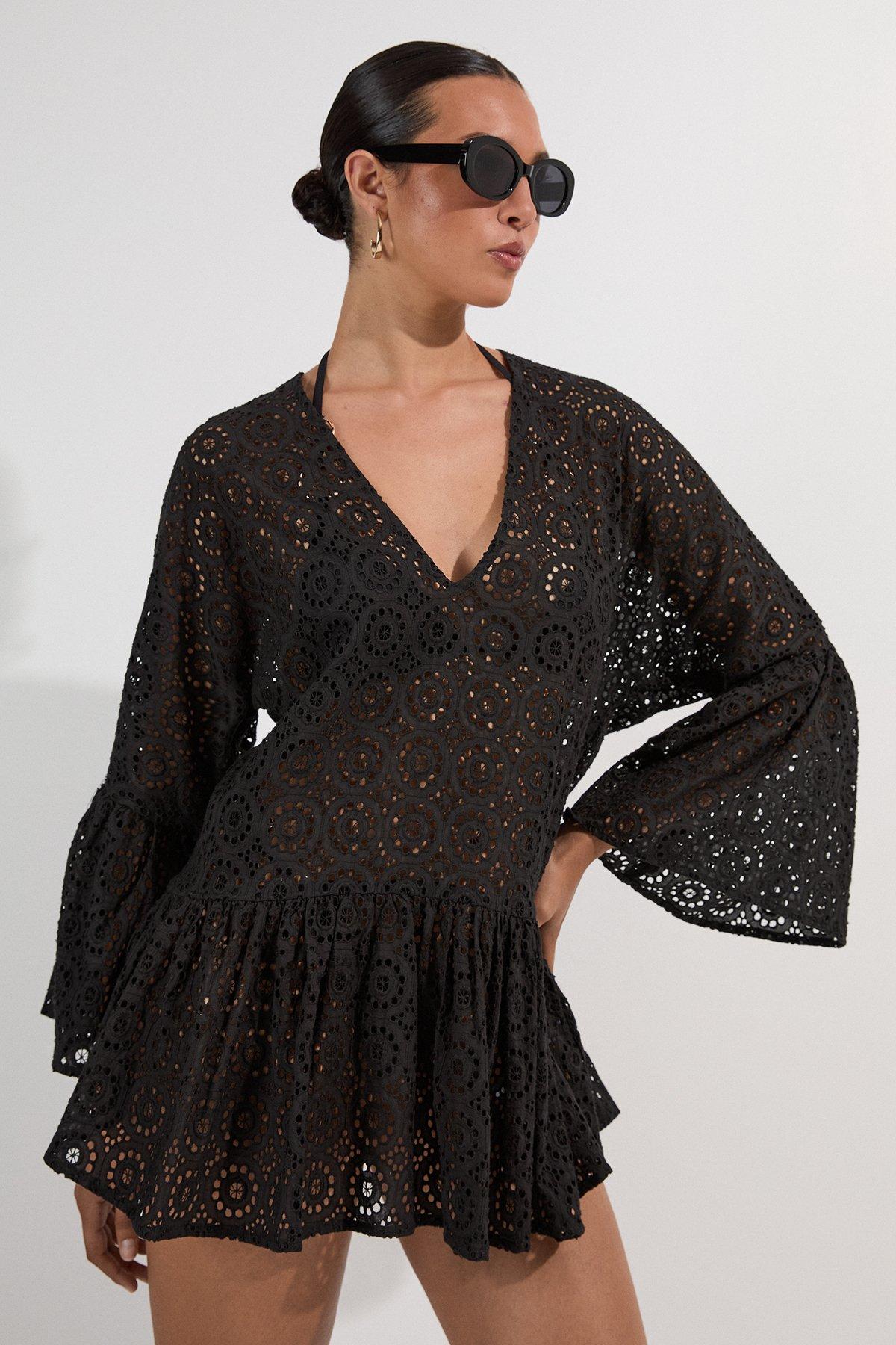 Tall Mirrored Floral Embellished Strappy Beach Maxi Dress