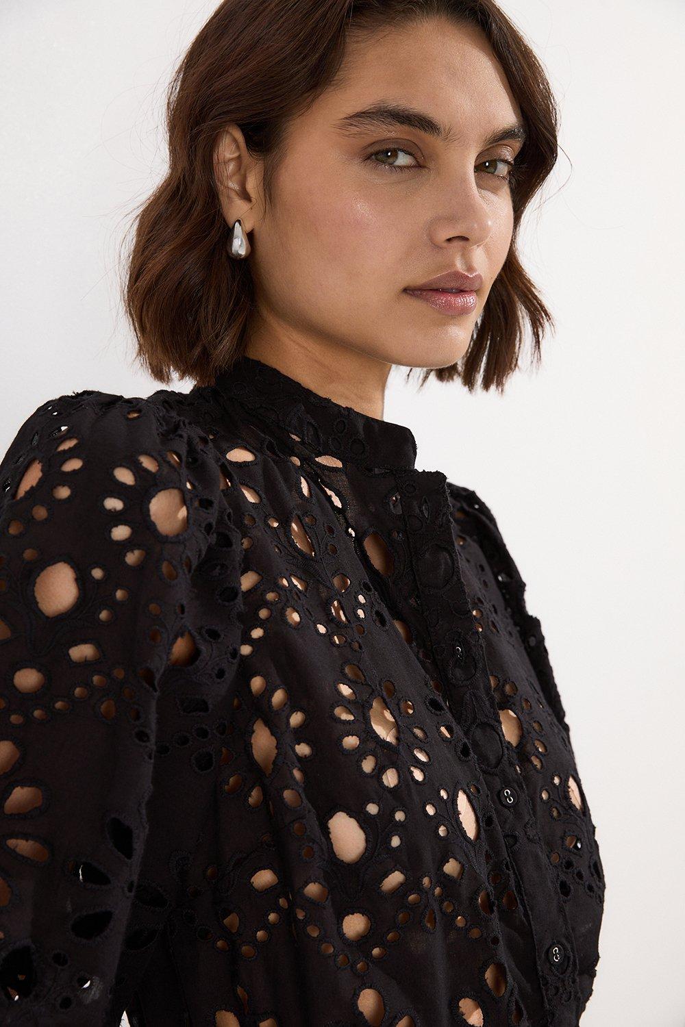 日本未入荷★Karen Millen 襟付きクロップドジャケット Floral Printed Woven Top | Karen Millen