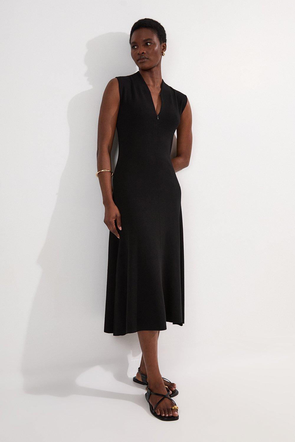 Plus Size Figure Form Bandage Button Bandeau Midi Dress