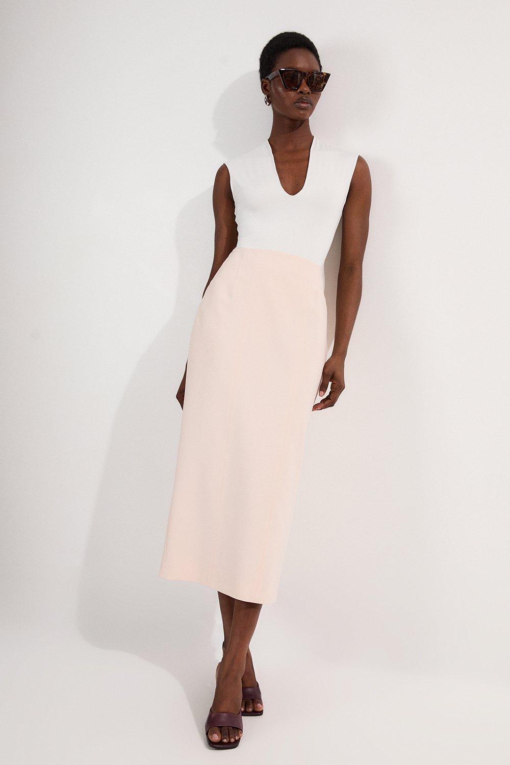 Petite Miltary High Waisted Pencil Skirt | Karen Millen