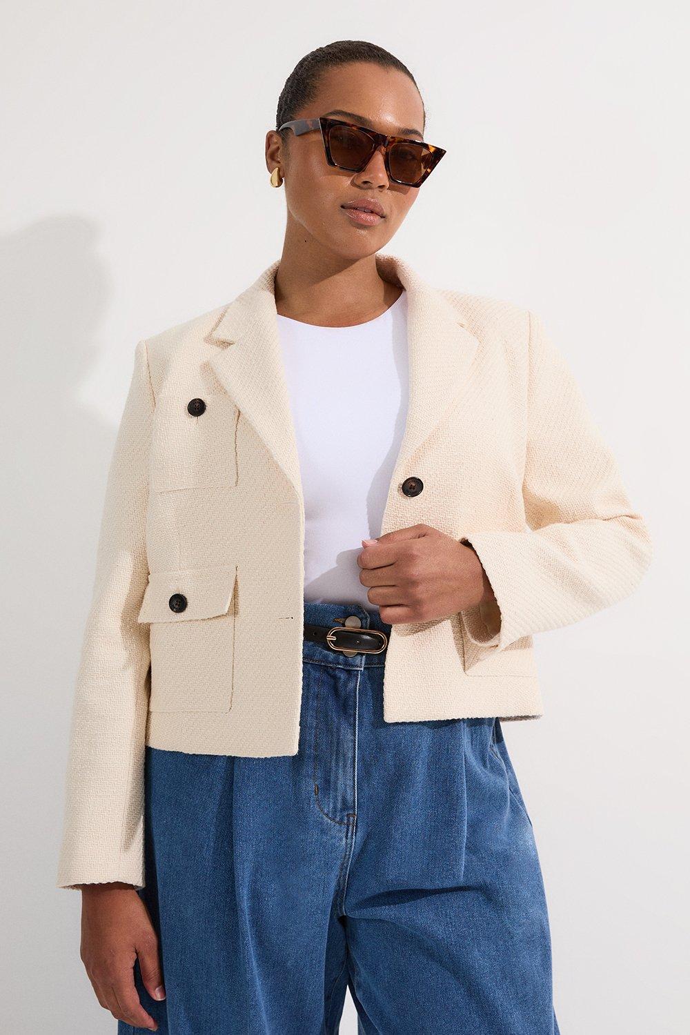 Military Double Breasted Bandage Jacket | Karen Millen