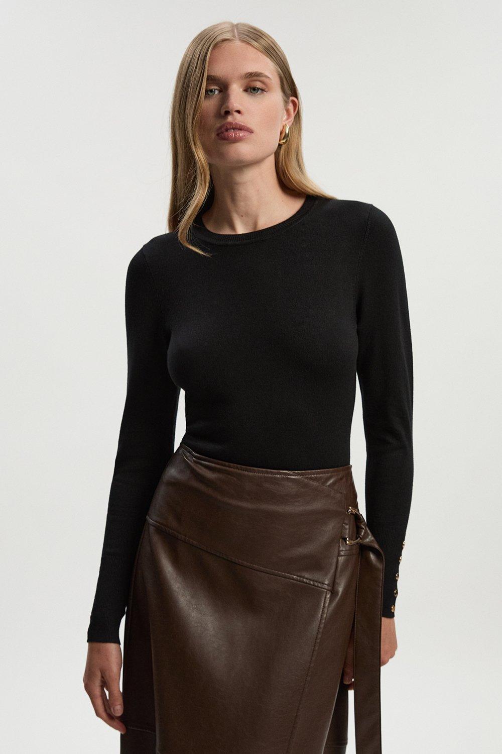 Viscose Blend Knitted Lounge Drop Shoulder Slouchy Top